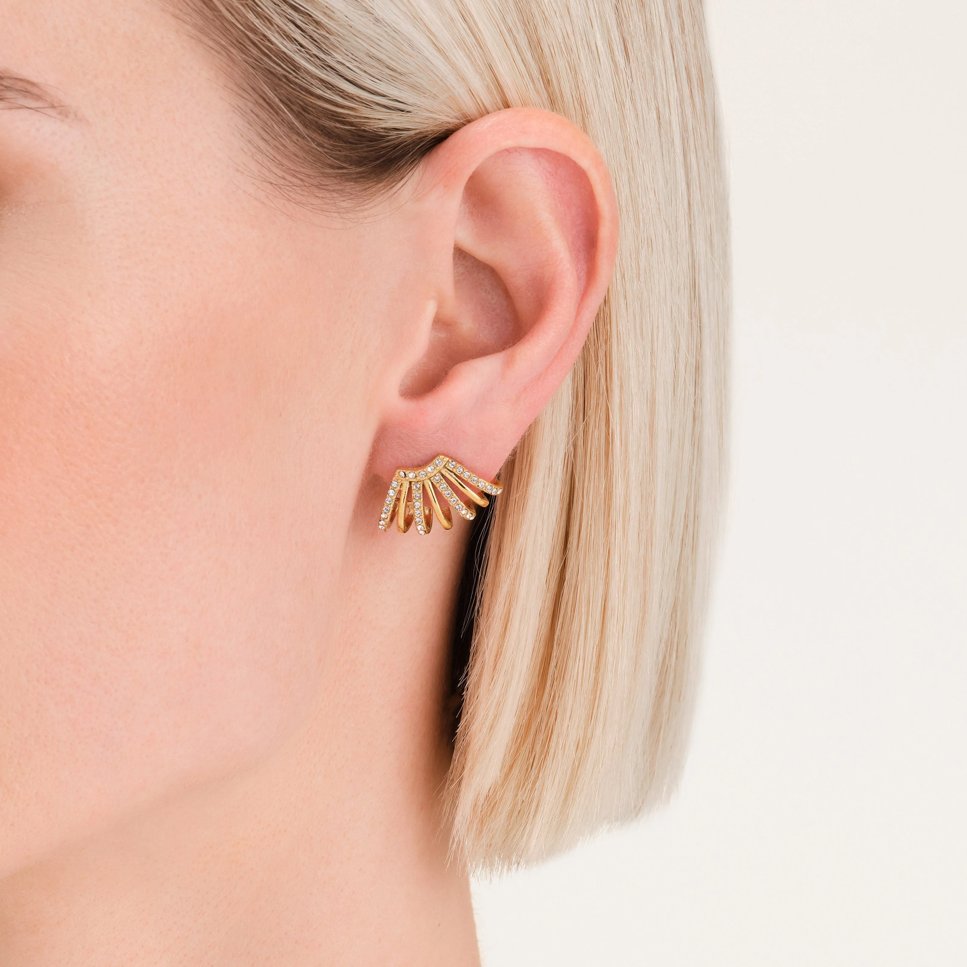 Caged Crystal Earrings - Image 2