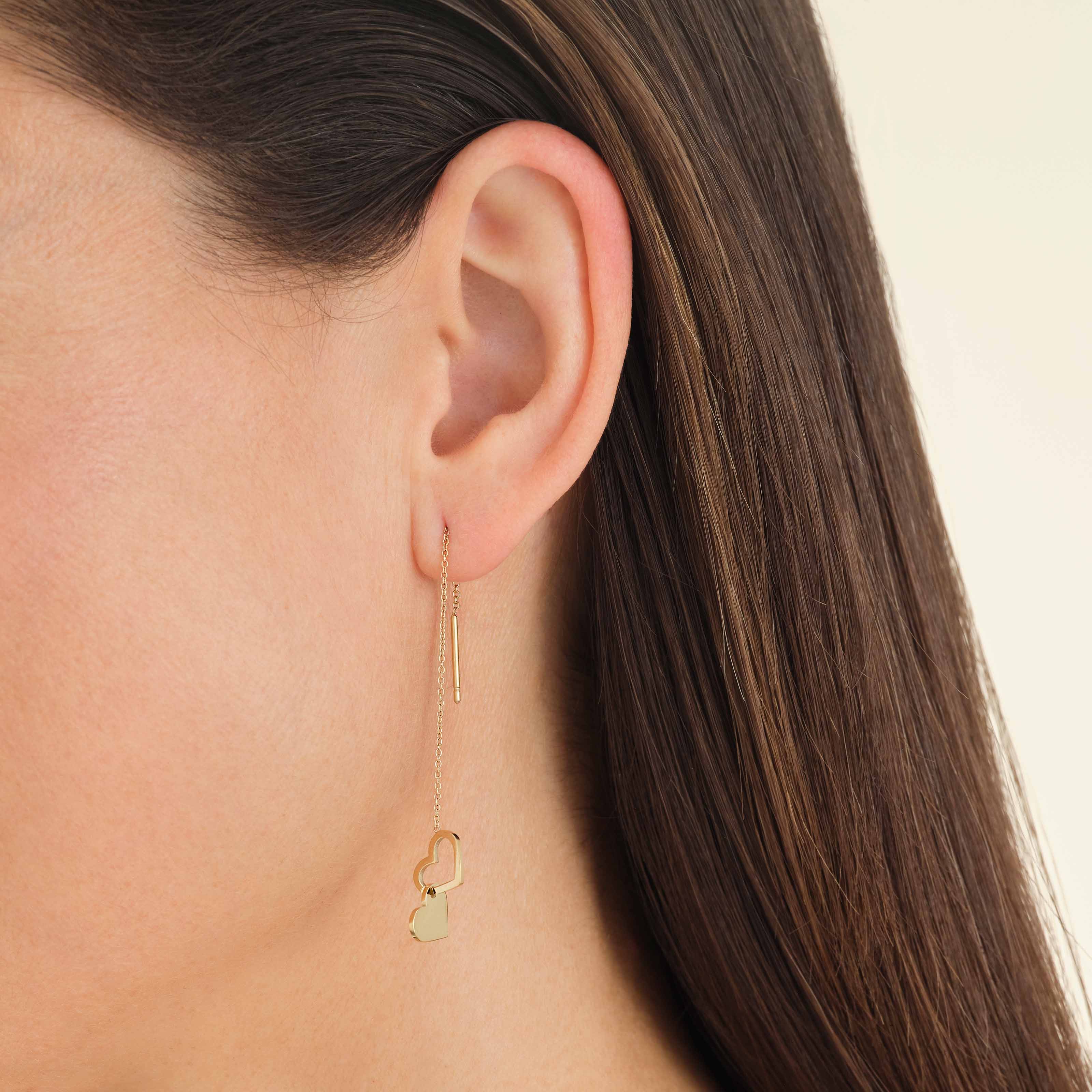 Double Heart Earrings - Image 3