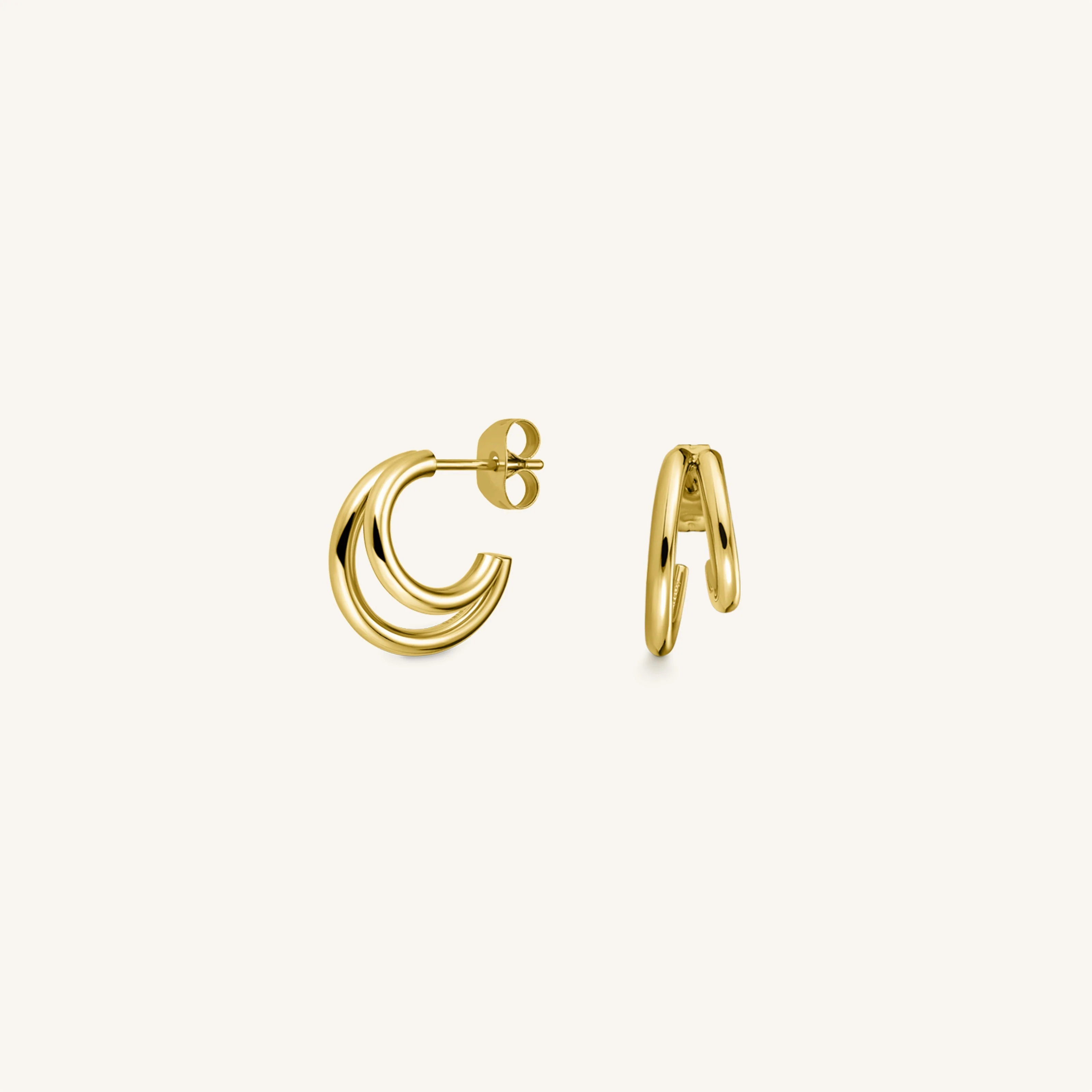 Double Hoop Gold