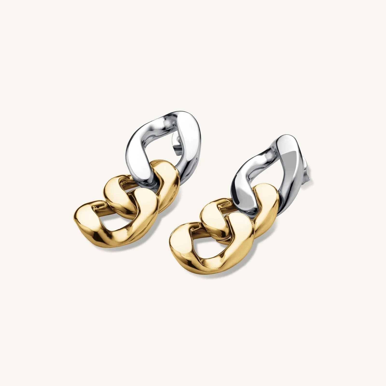 Duotone Chain Earrings - Image 3