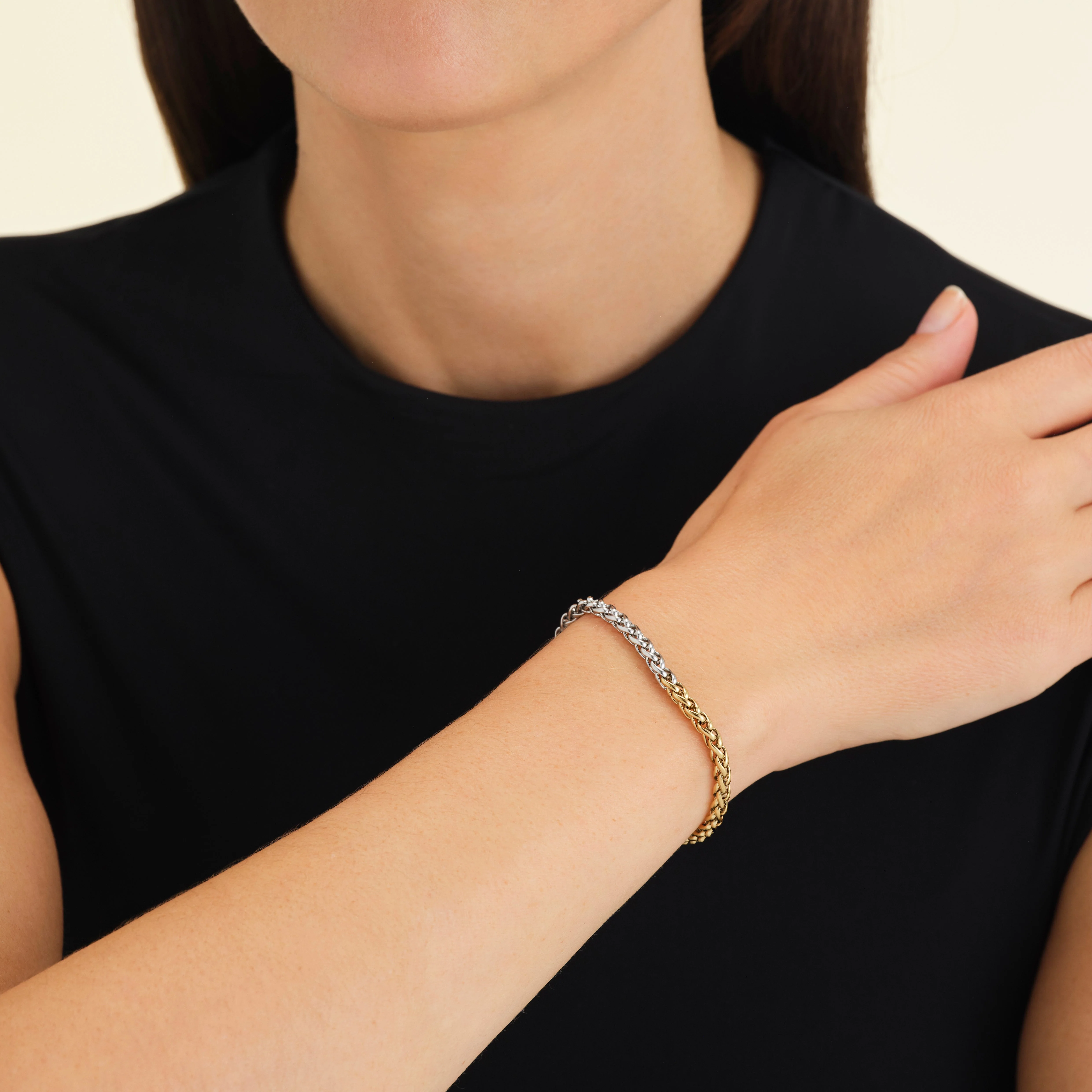 Duotone Herringbone Bracelet - Image 2