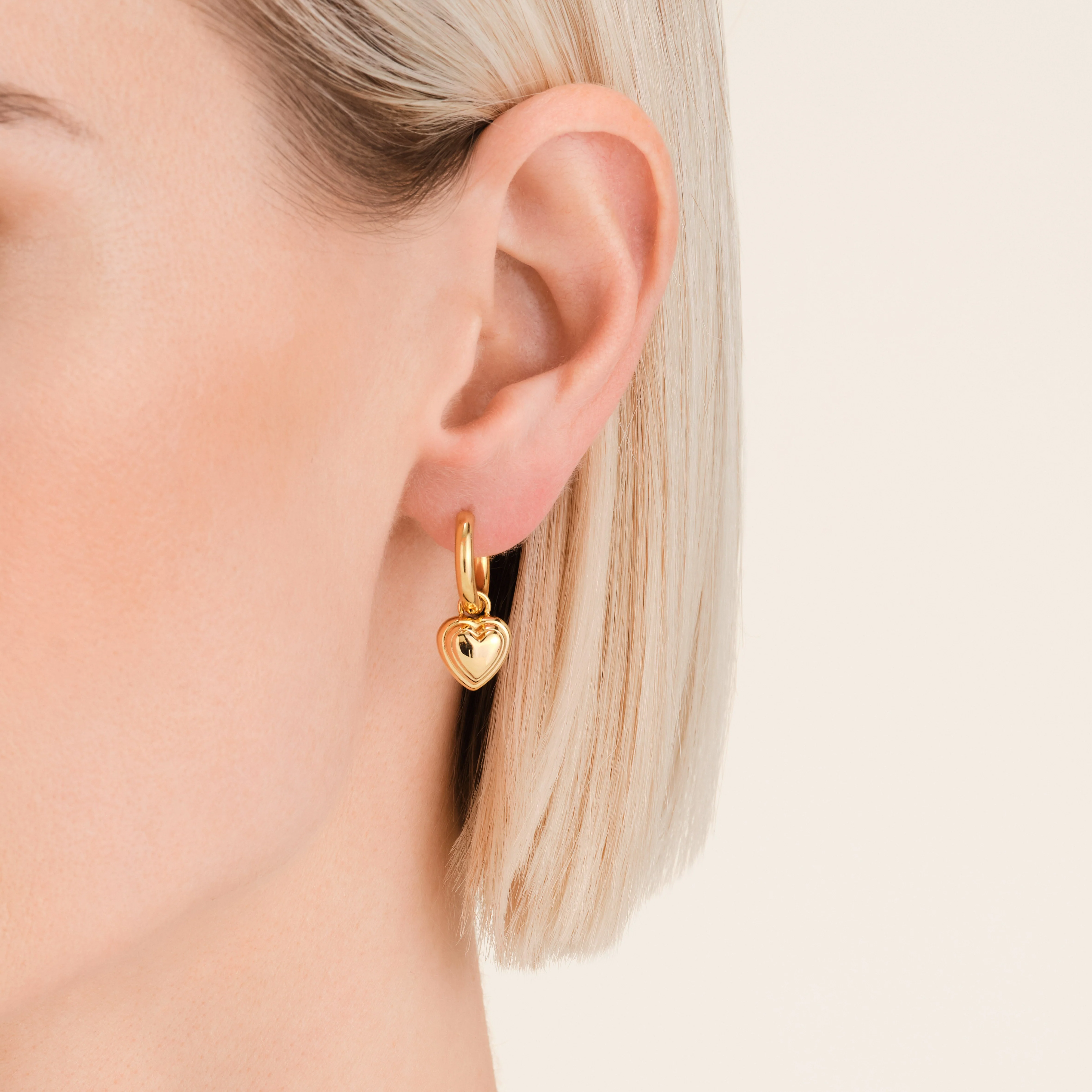 Heart Pendant Earrings - Image 3