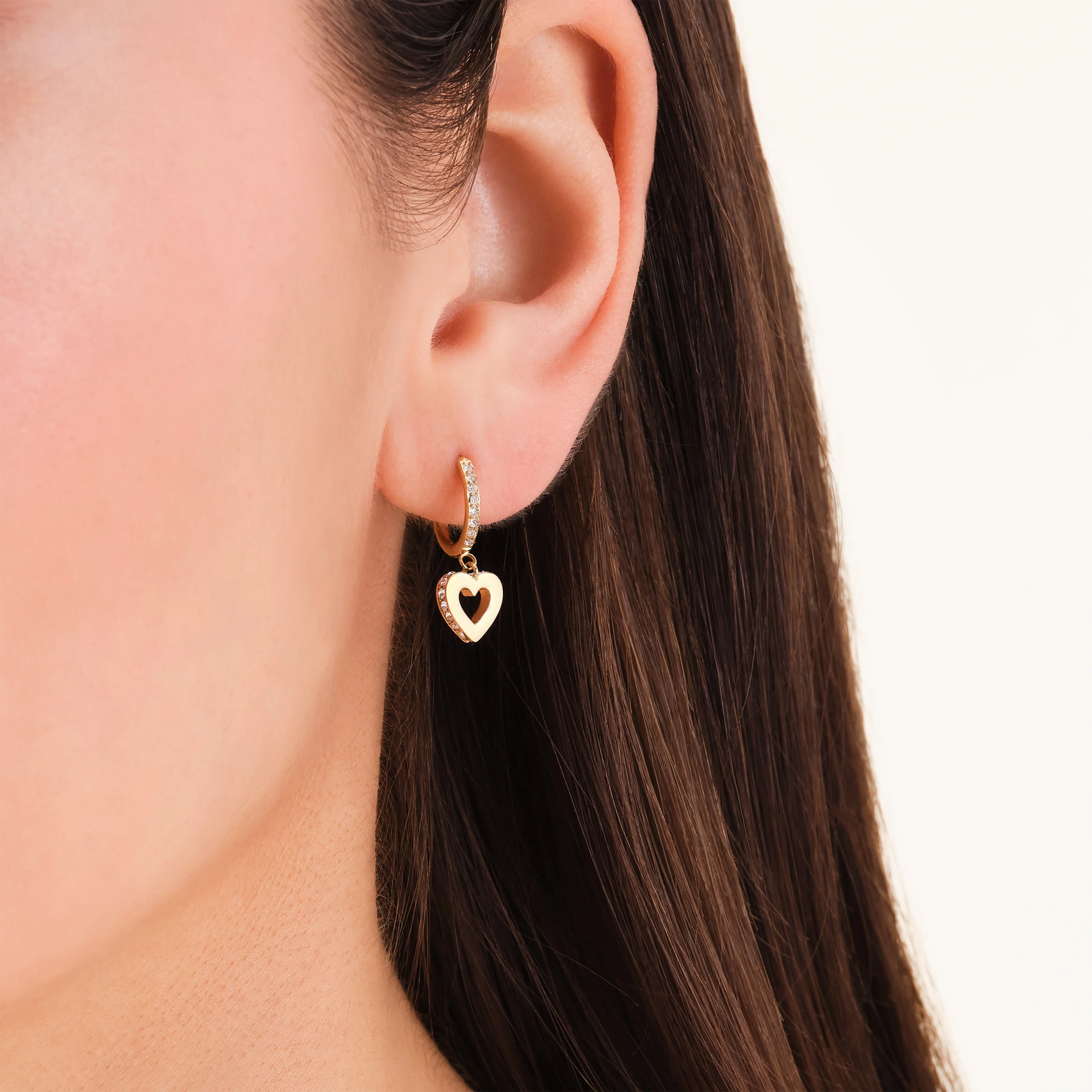 Hollow Heart Hoops - Image 2