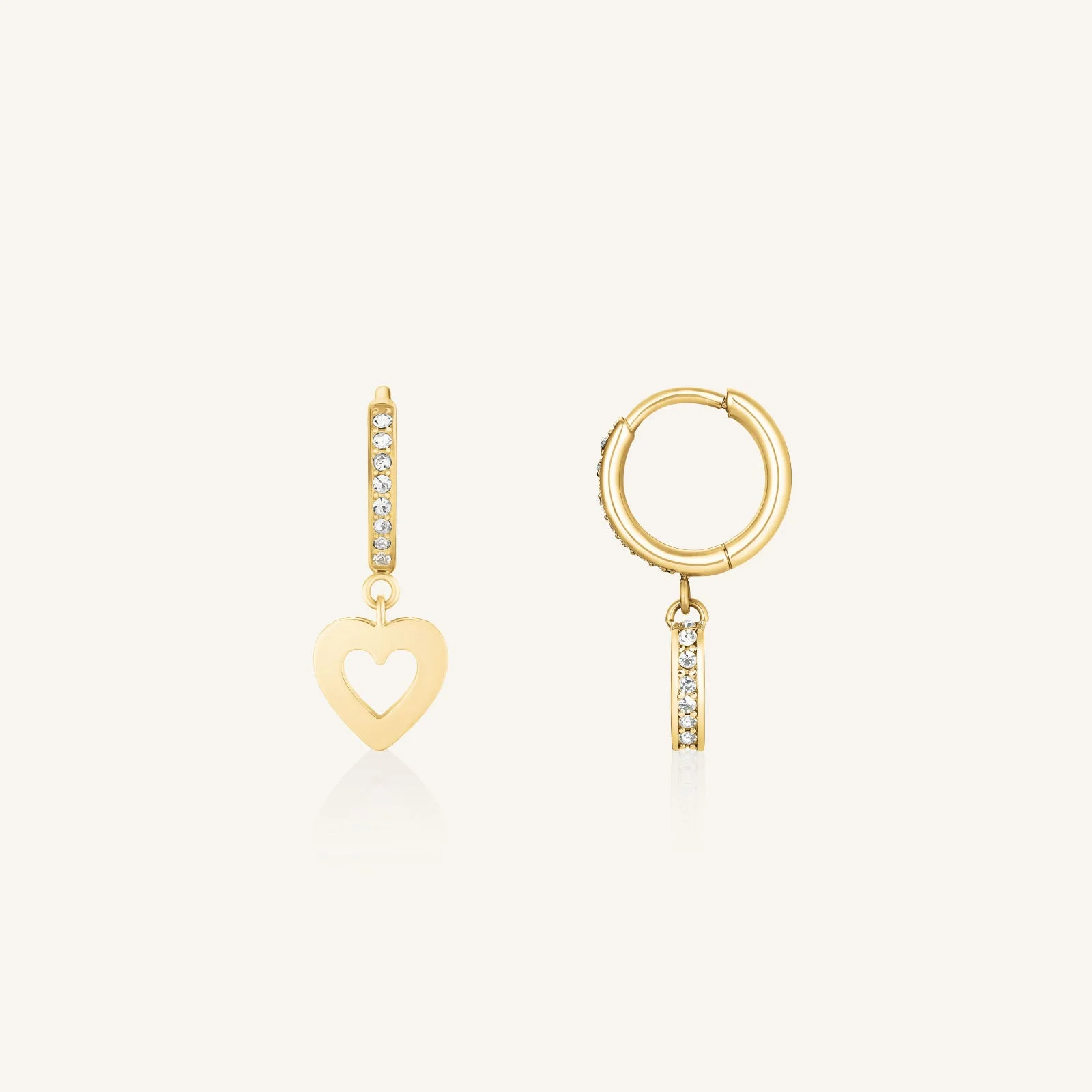 Hollow Heart Hoops - Image 3