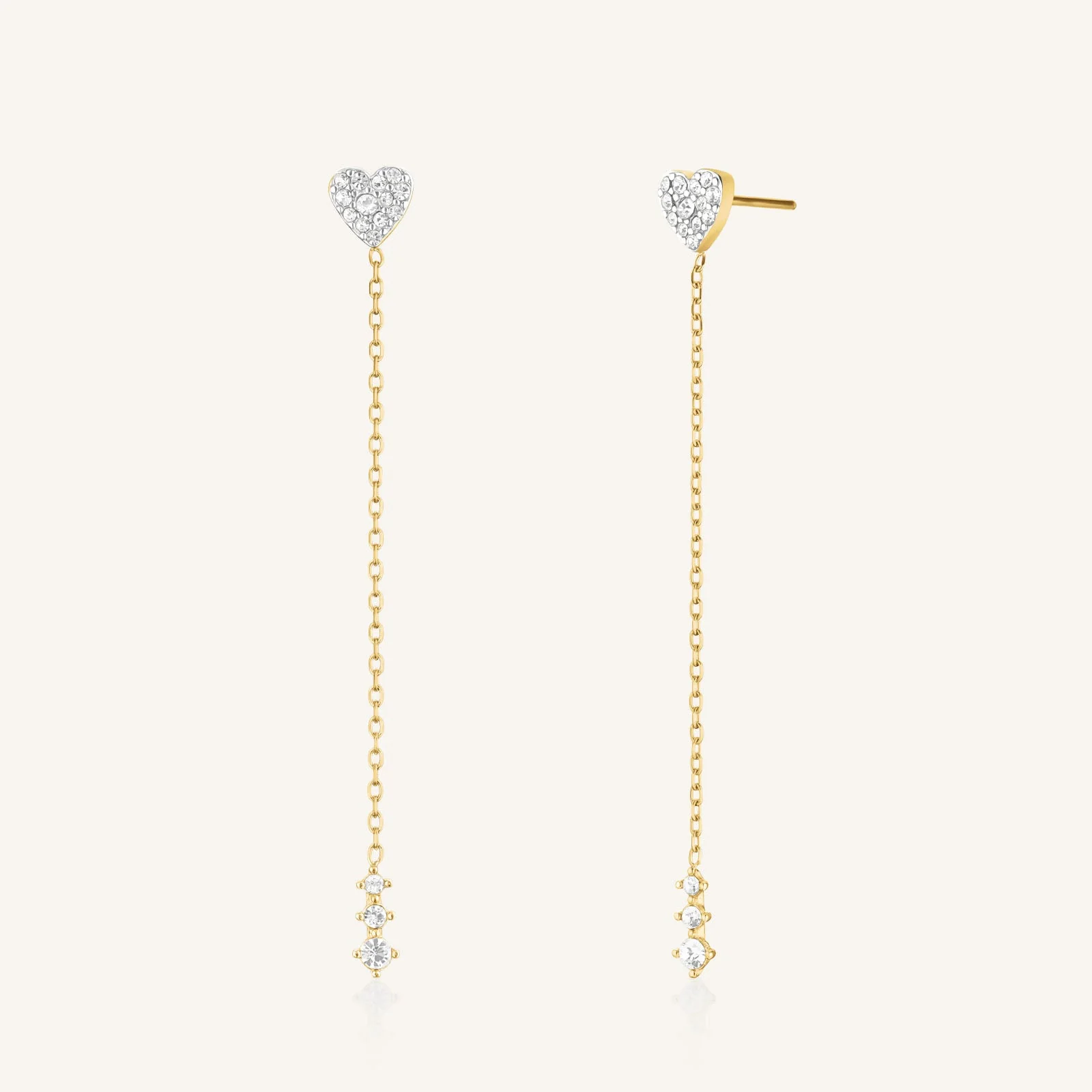 Long Heart Earrings