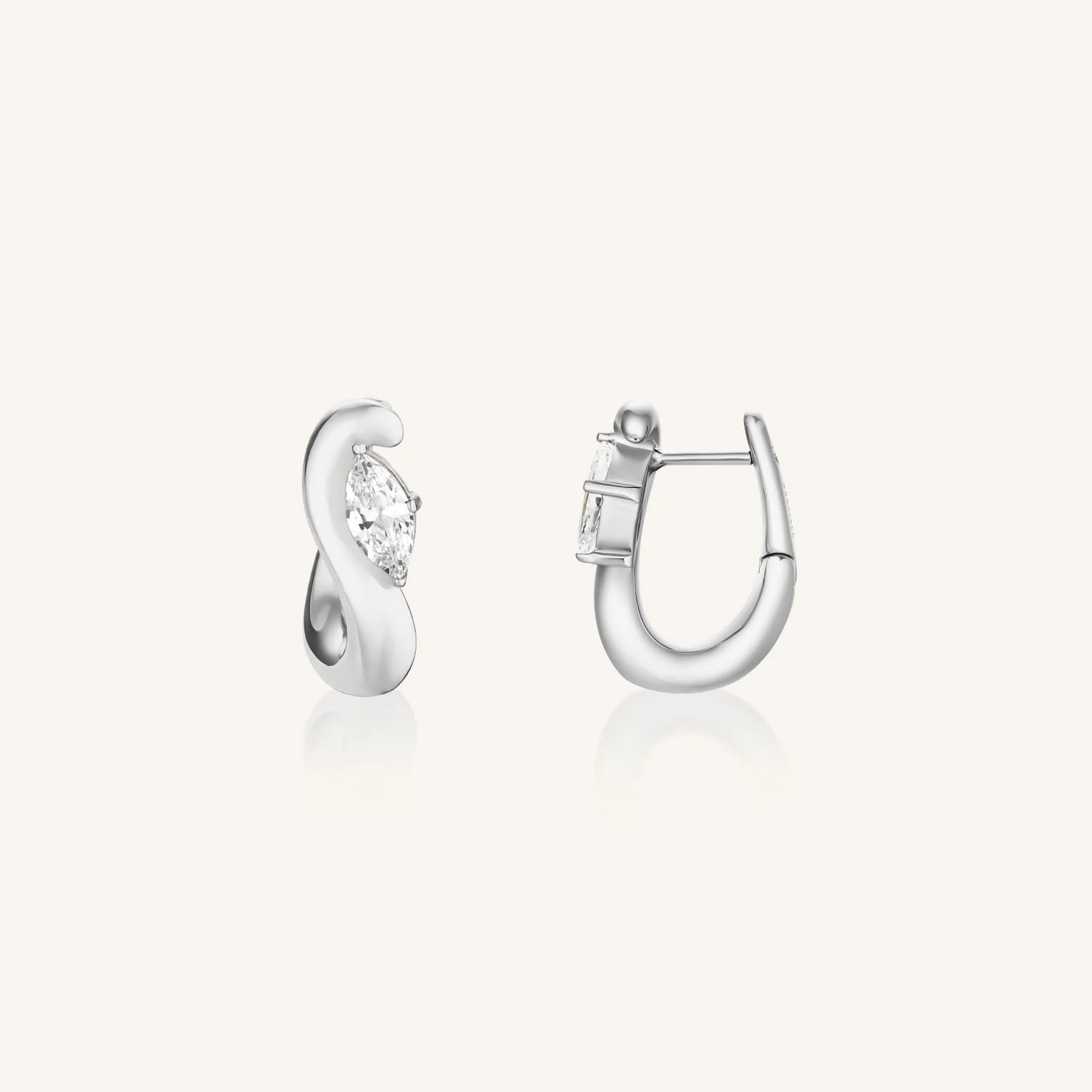 Marquise Wave Hoops - Image 6