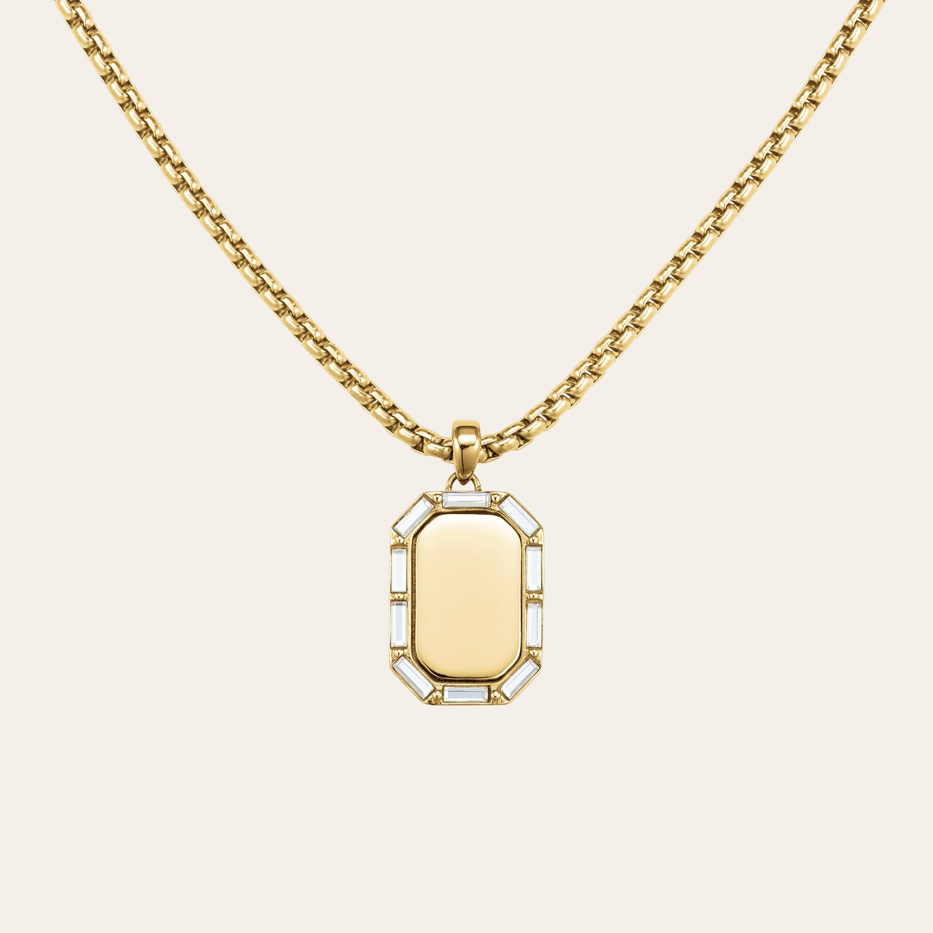 Octagon Baguette Necklace