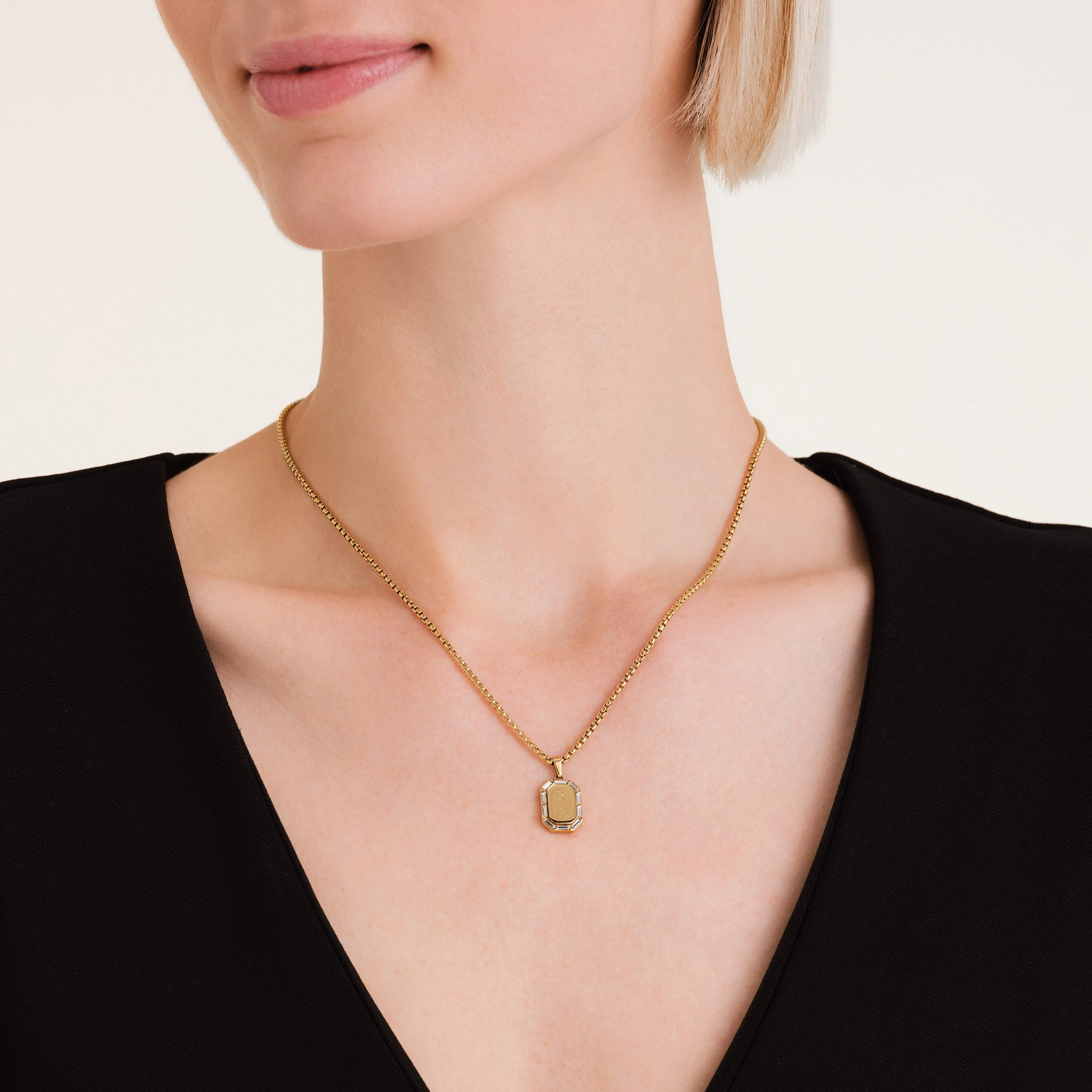 Octagon Baguette Necklace - Image 5