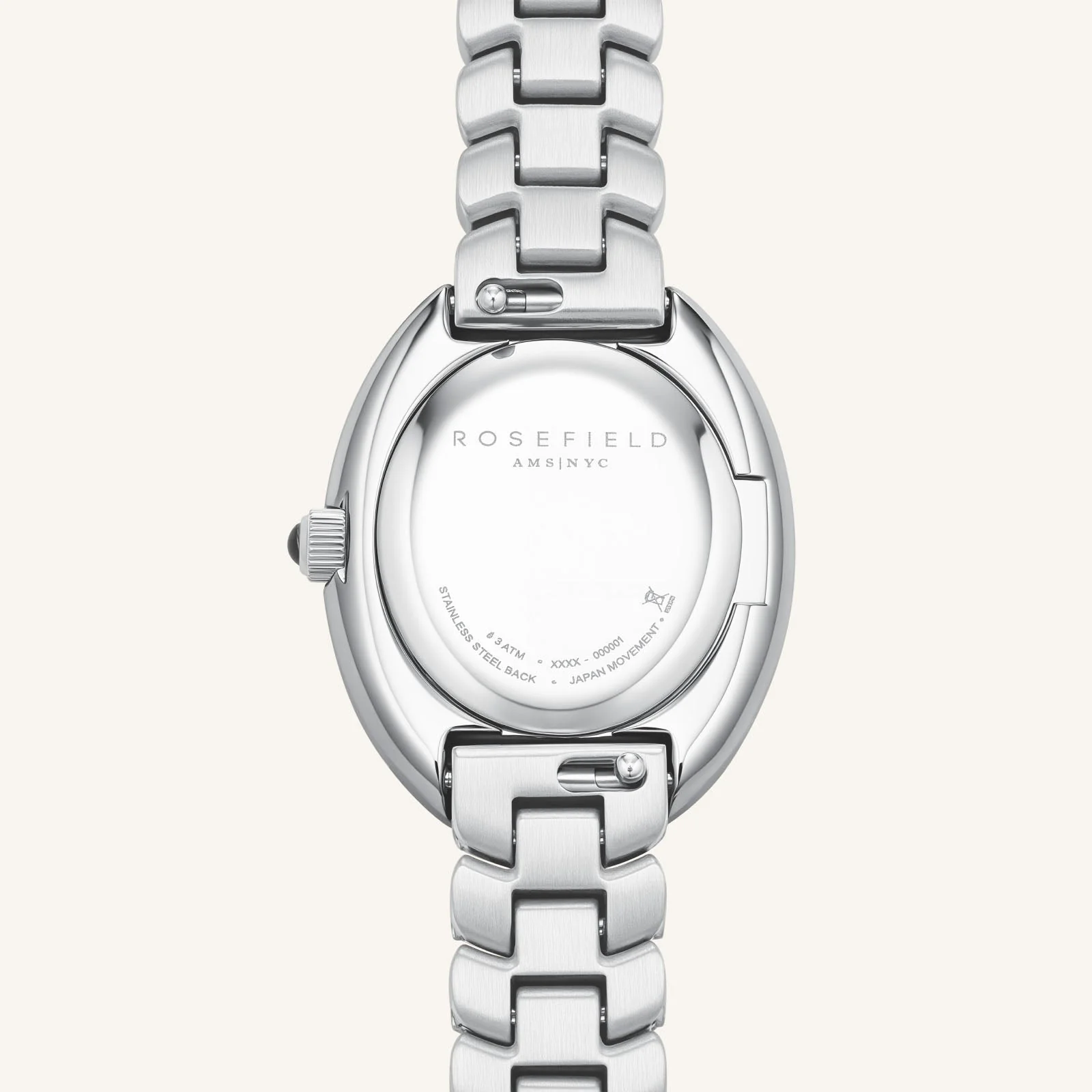 Ovale White Silver -  Engraved