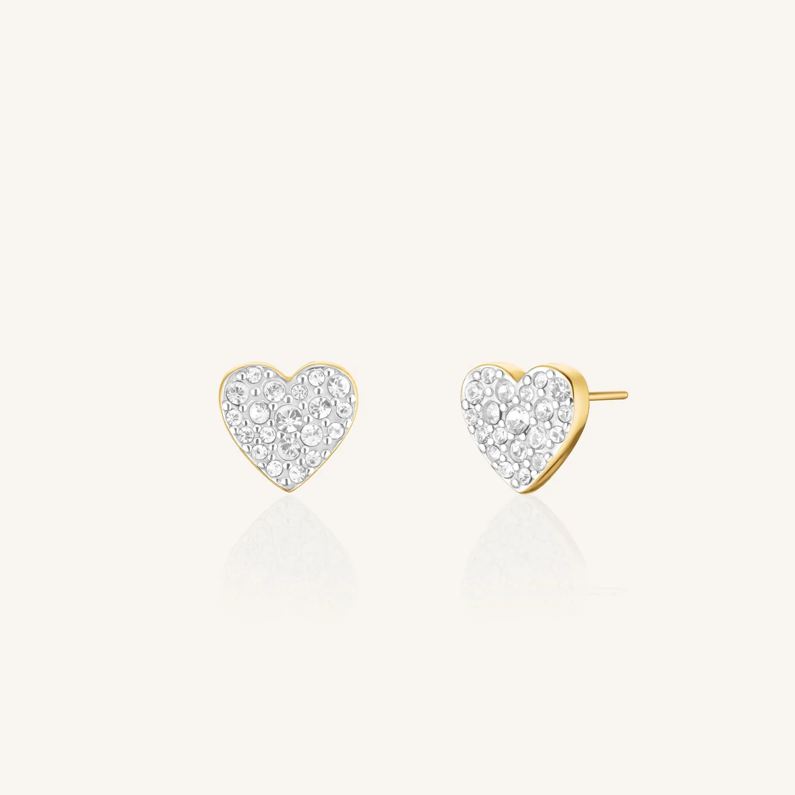 Pavé Heart Studs