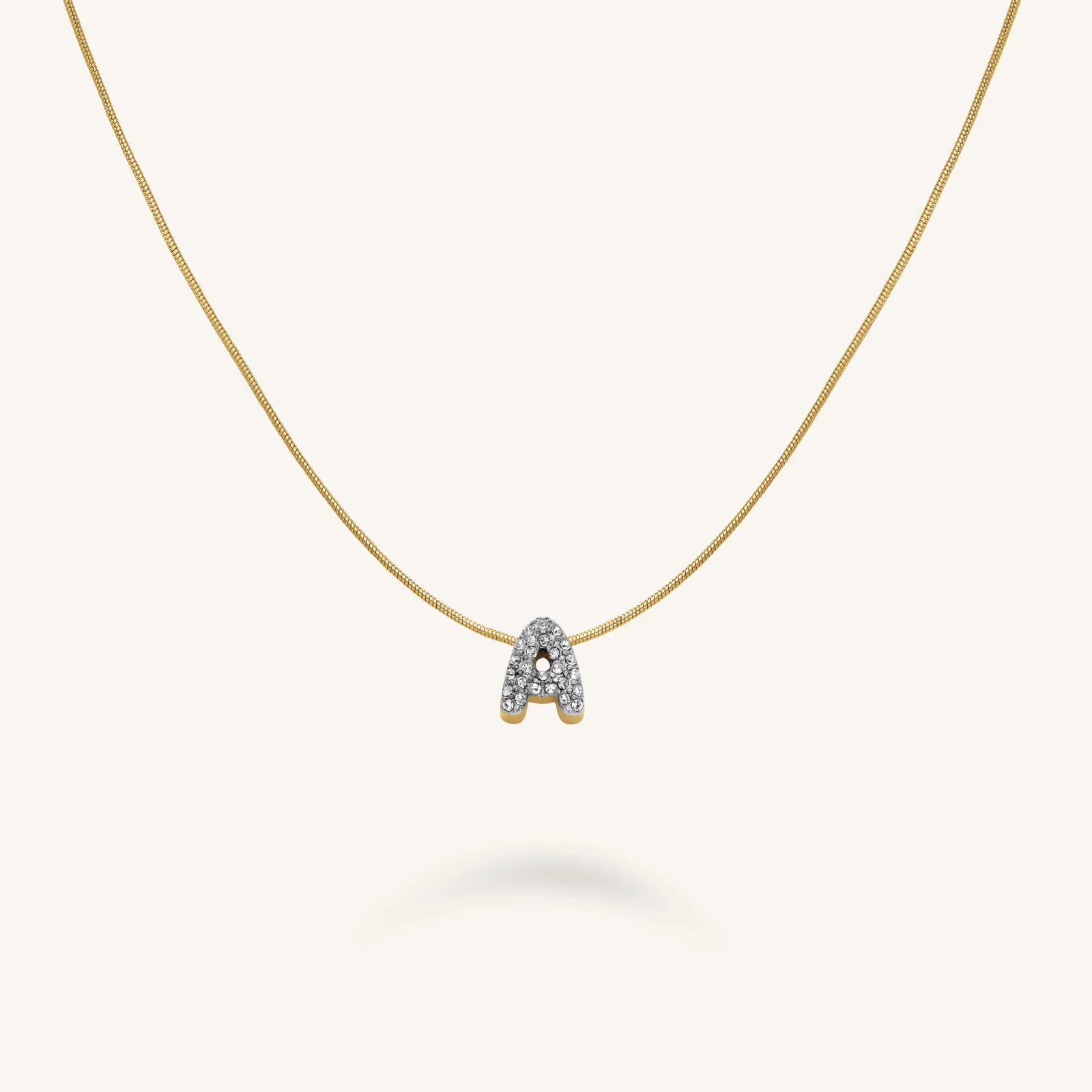 Crystal Letter A Necklace
