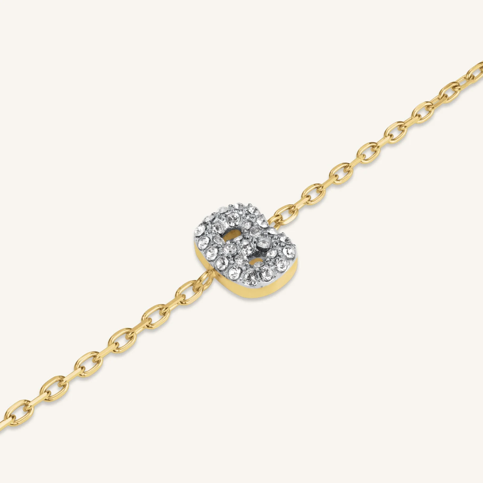 Crystal Letter B Bracelet - Image 3