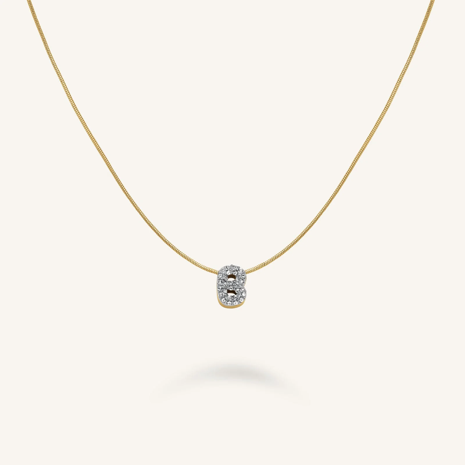 Crystal Letter B Necklace