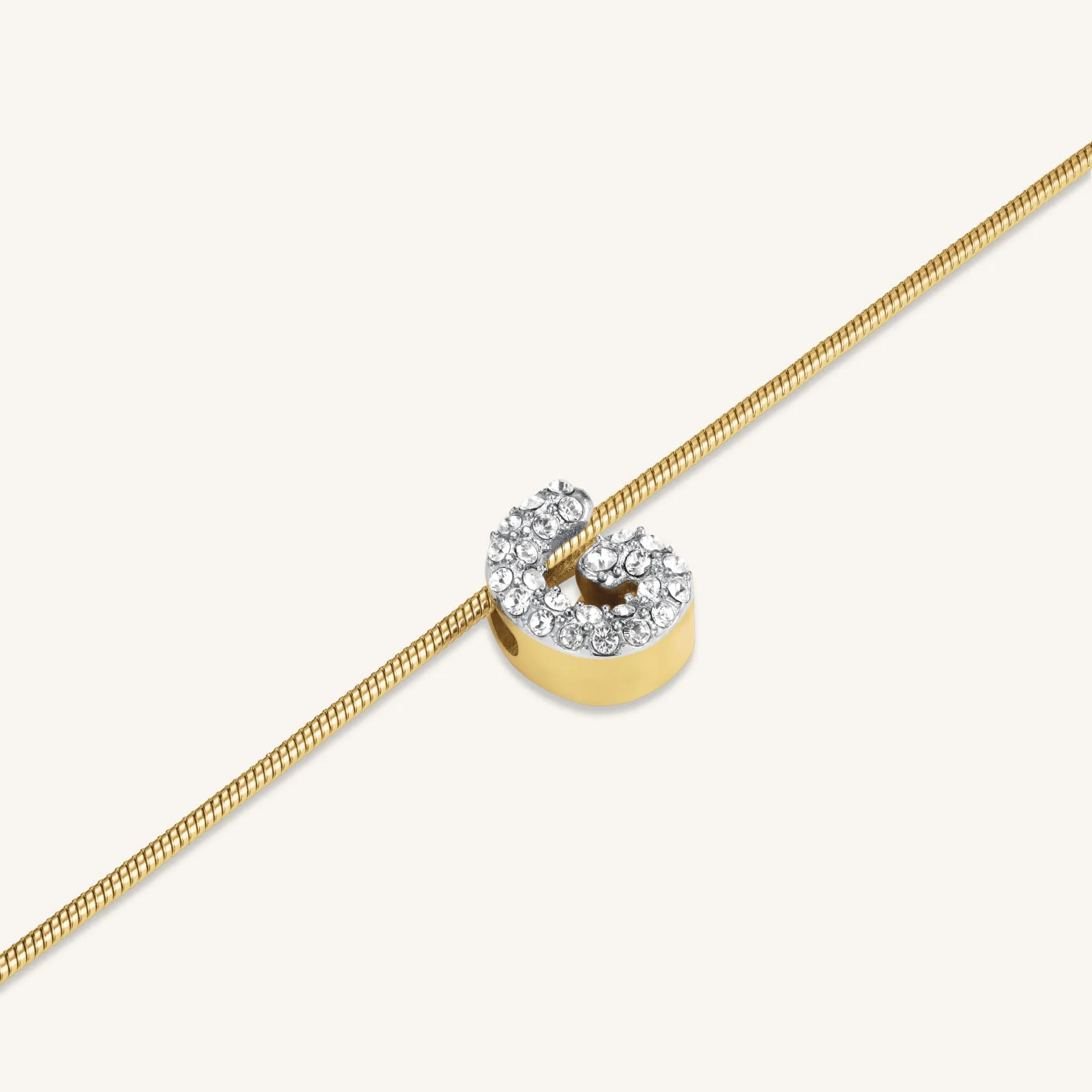 Crystal Letter G Necklace - Image 3