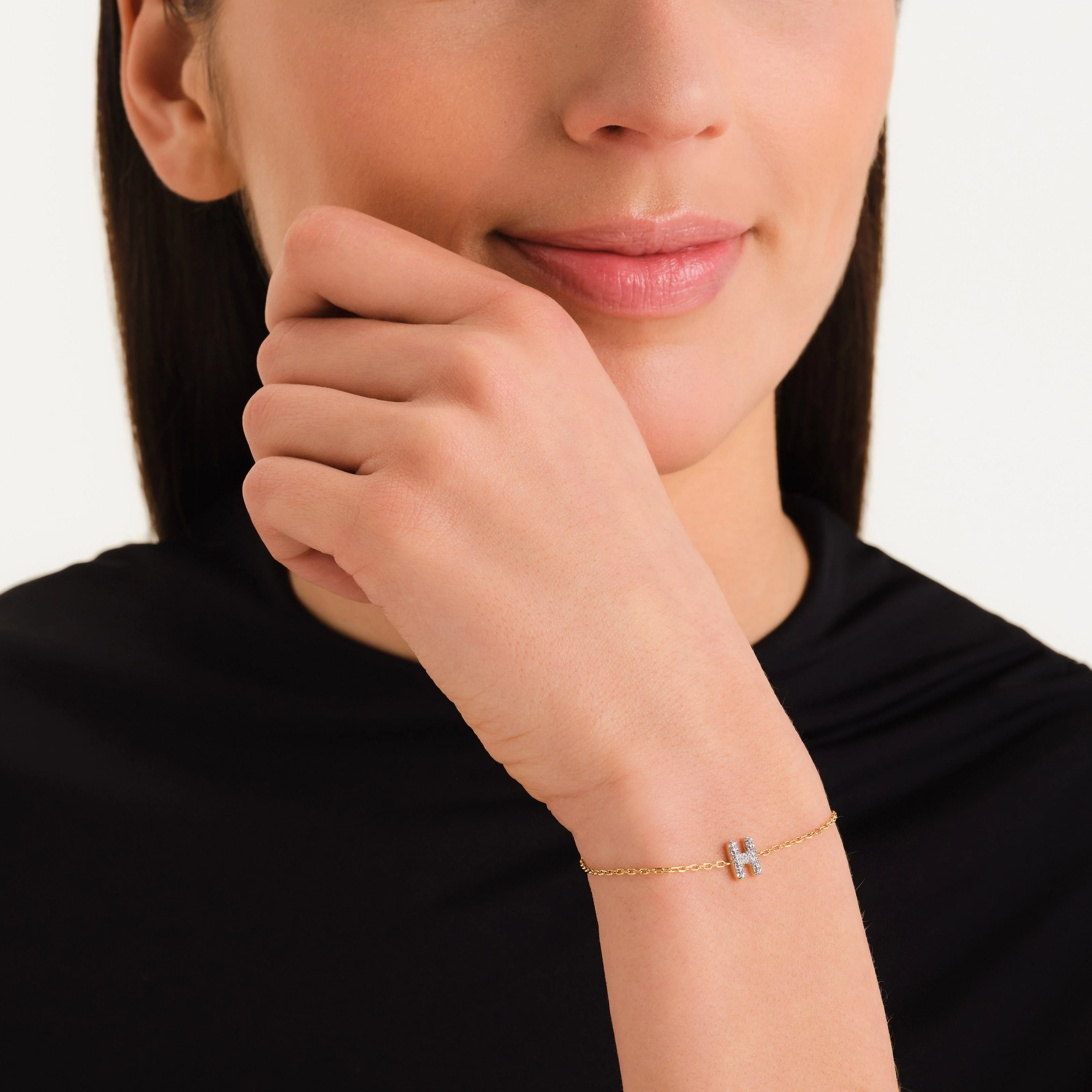 Crystal Letter H Bracelet - Image 2