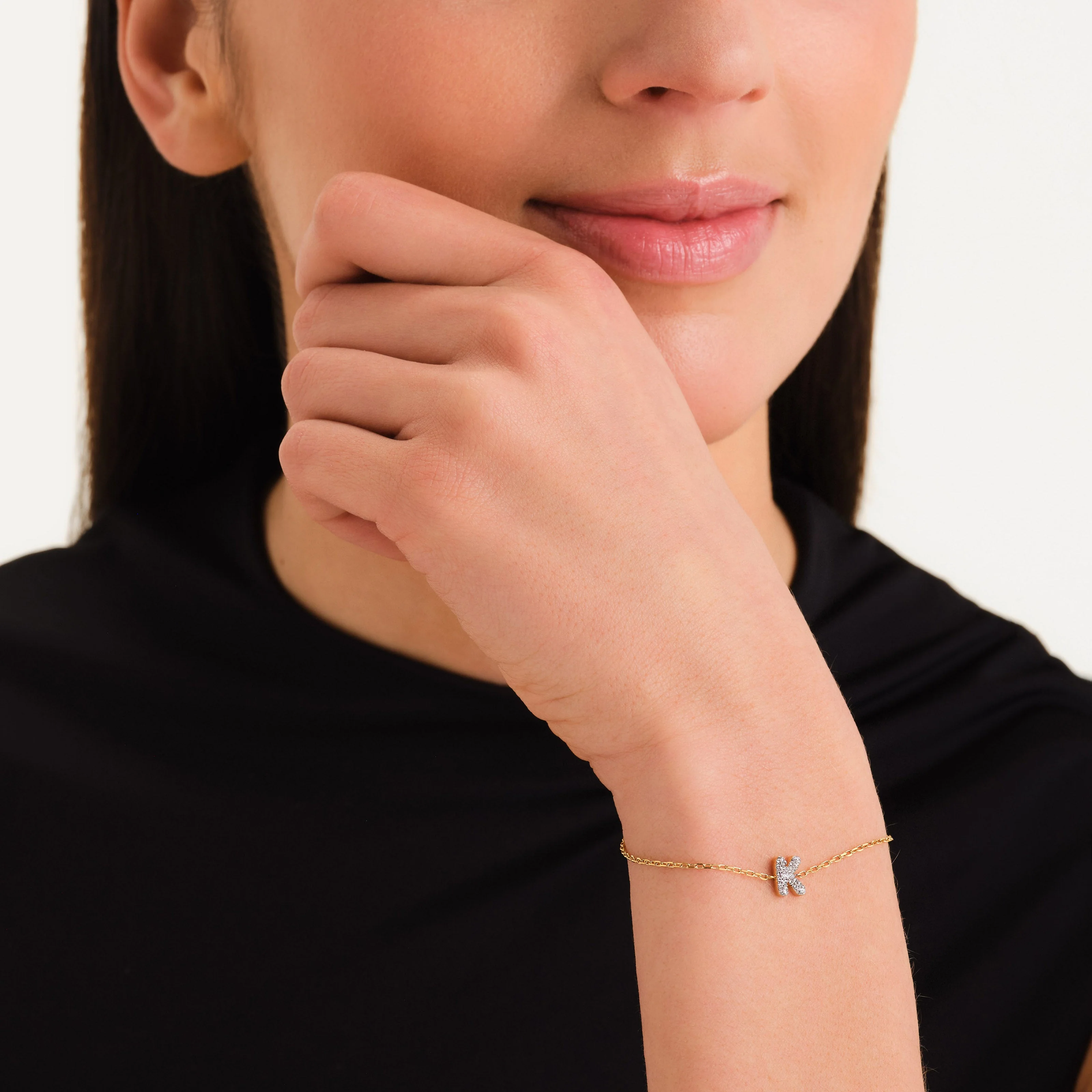 Crystal Letter K Bracelet - Image 2