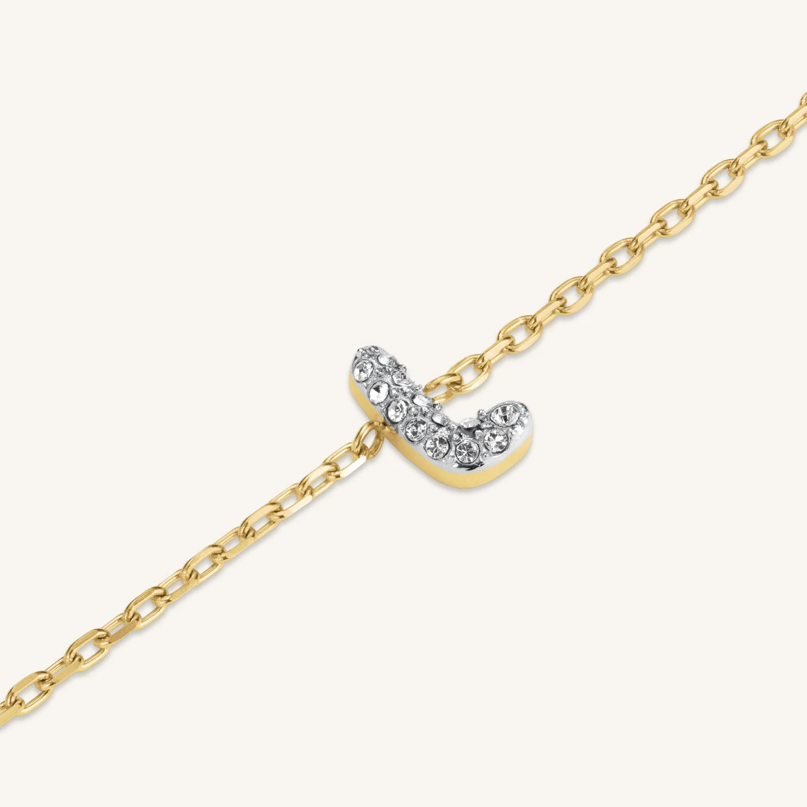 Crystal Letter L Bracelet - Image 3