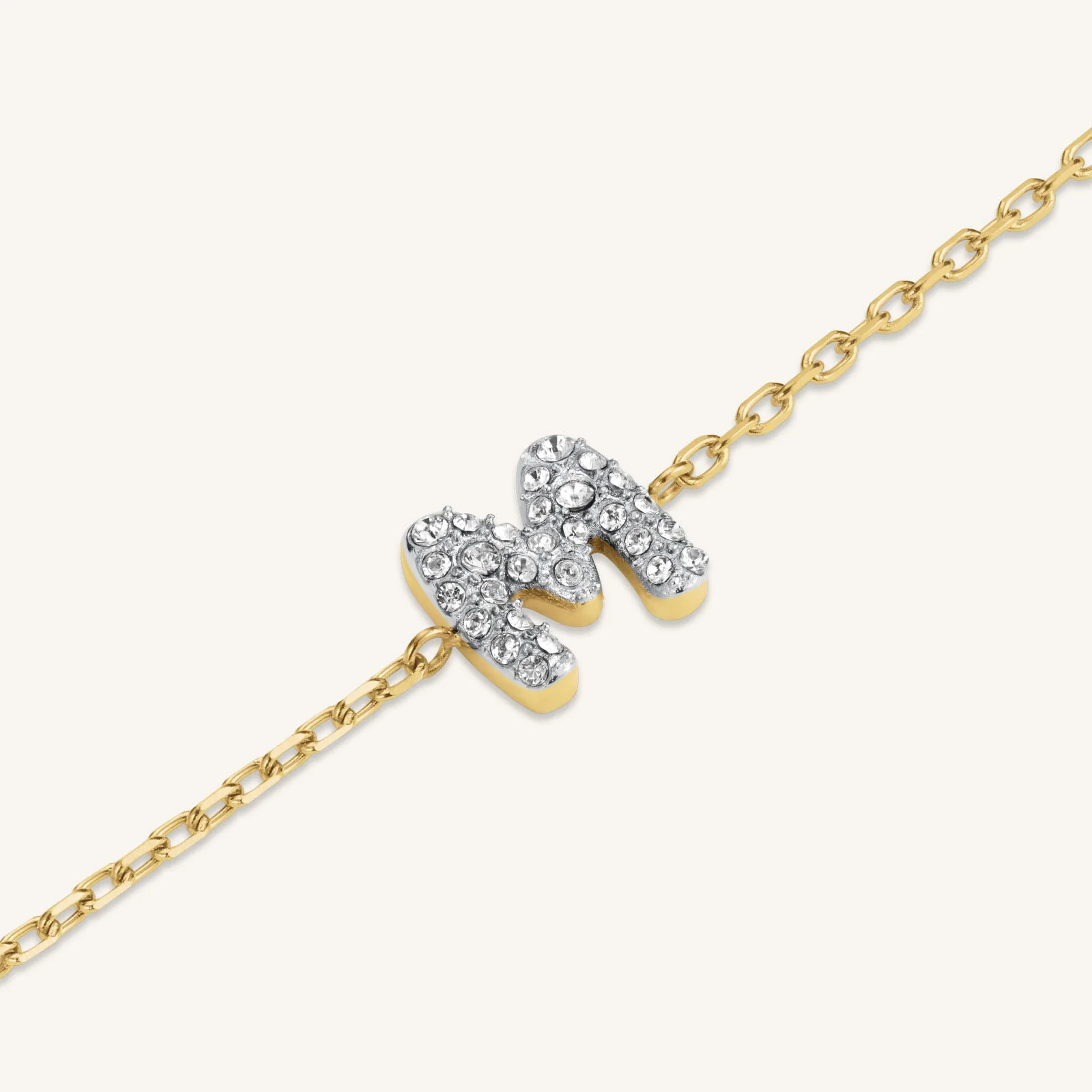 Crystal Letter M Bracelet - Image 3