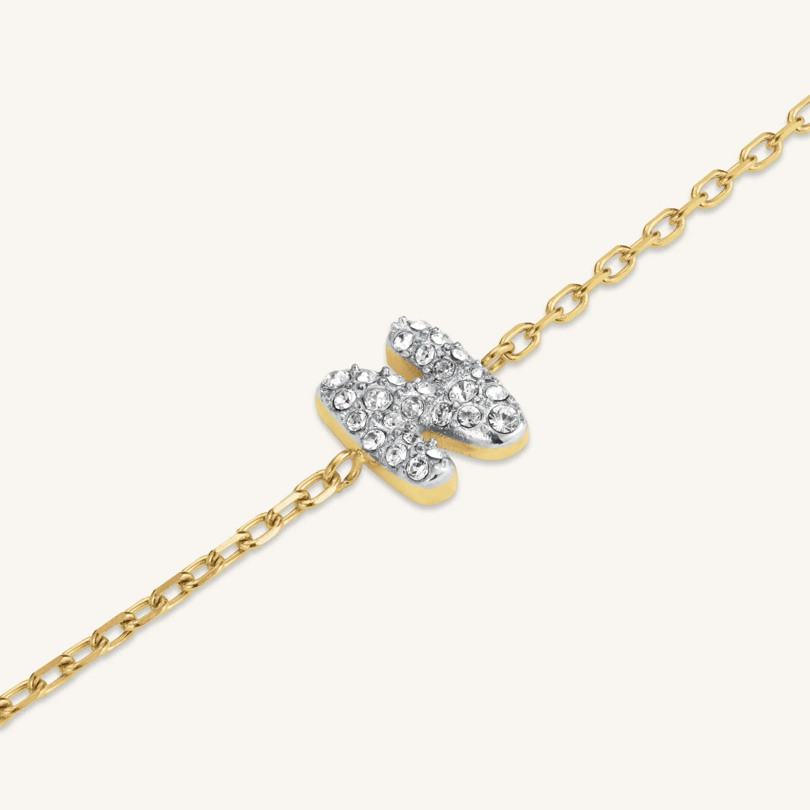 Crystal Letter N Bracelet - Image 3