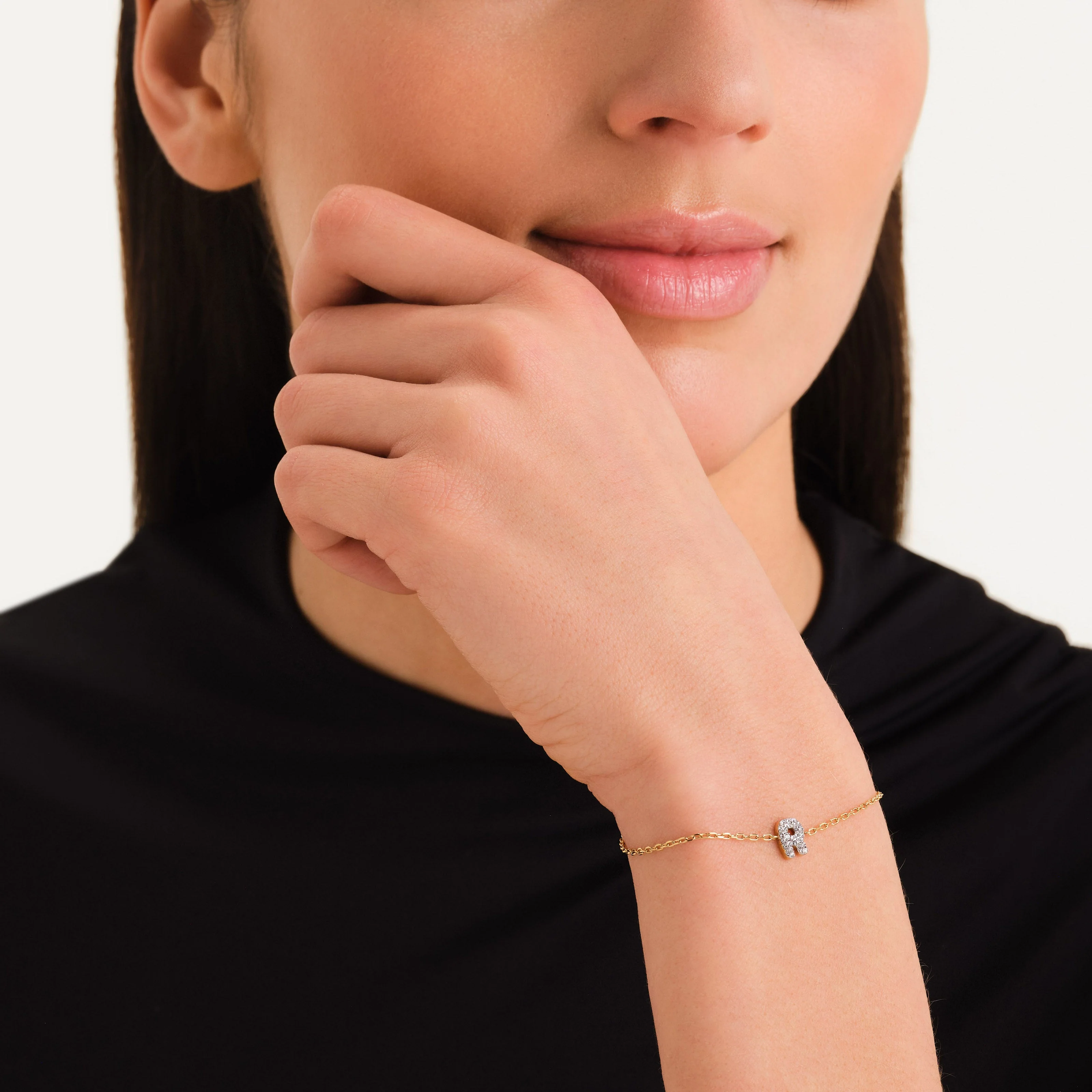 Crystal Letter R Bracelet - Image 2