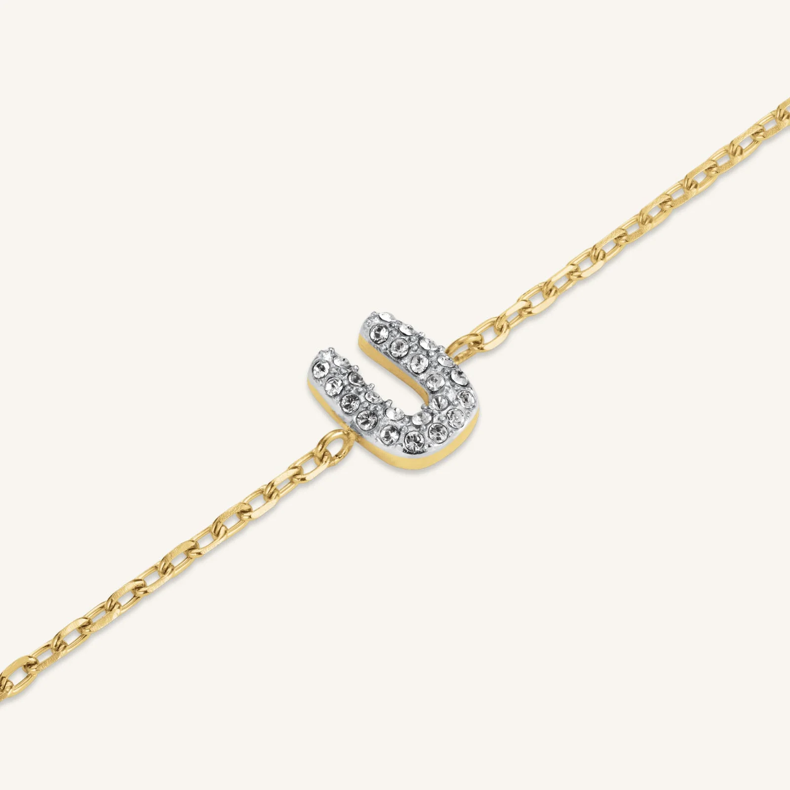 Crystal Letter U Bracelet - Image 3