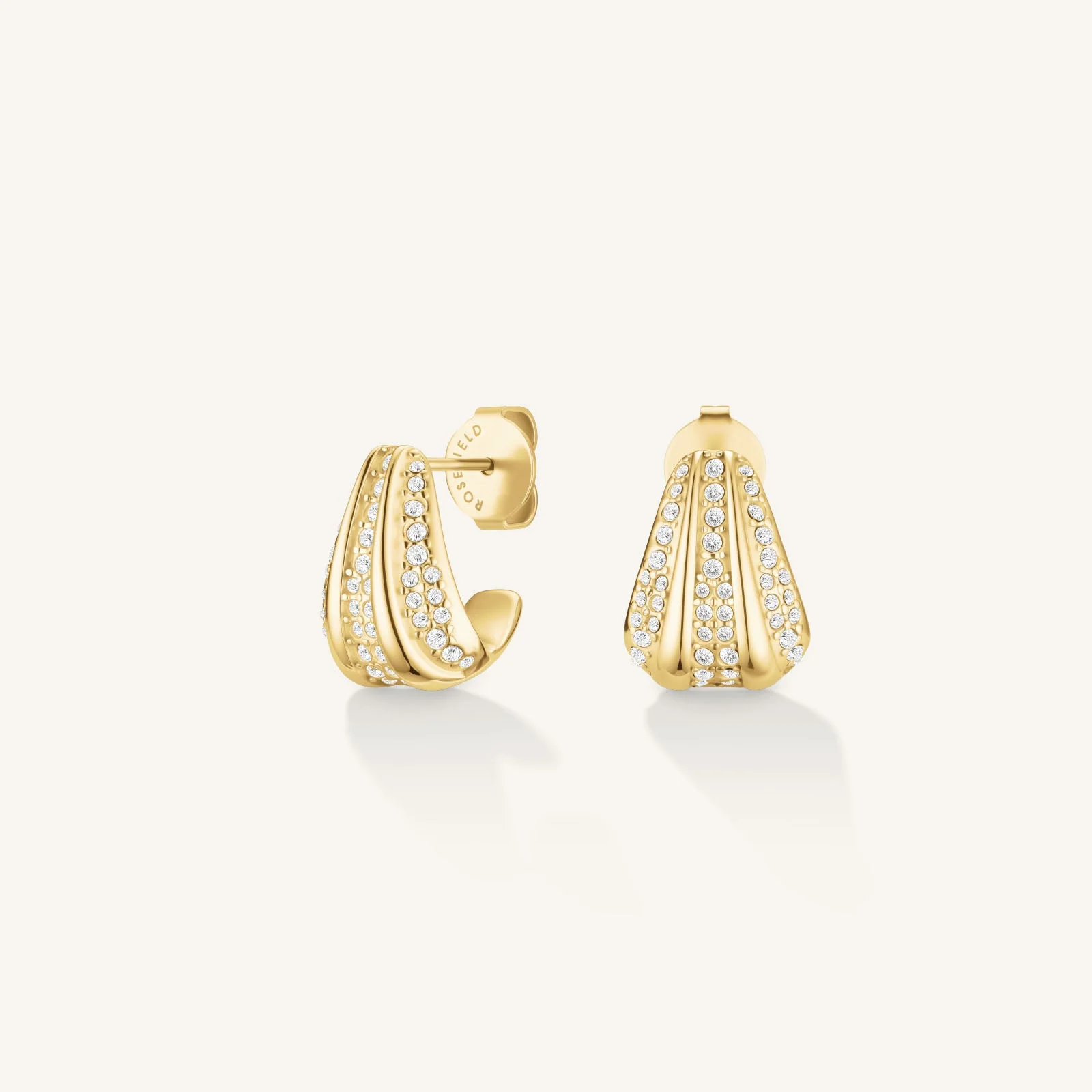 Pave Striped Studs