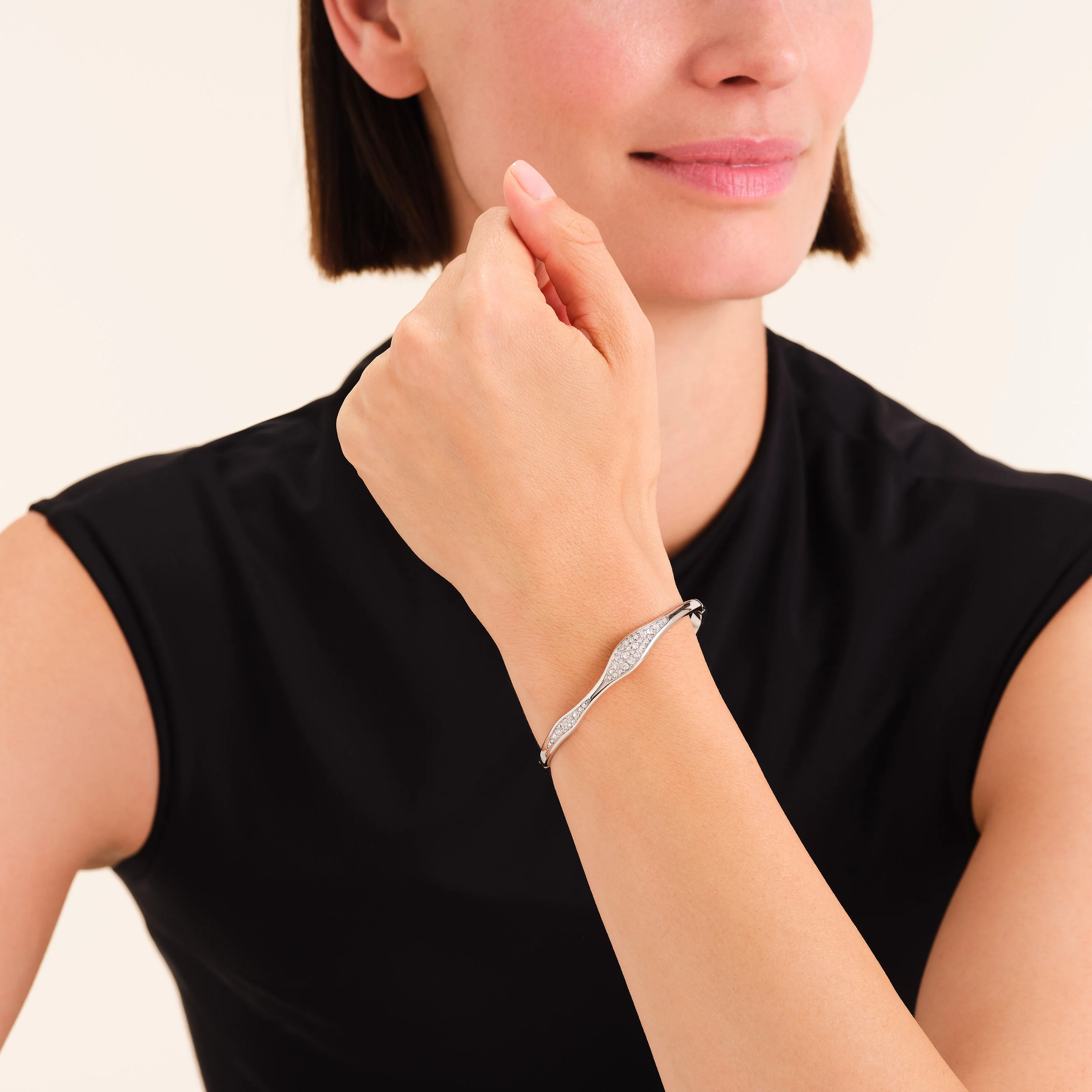 Pave Wave Bangle - Image 6