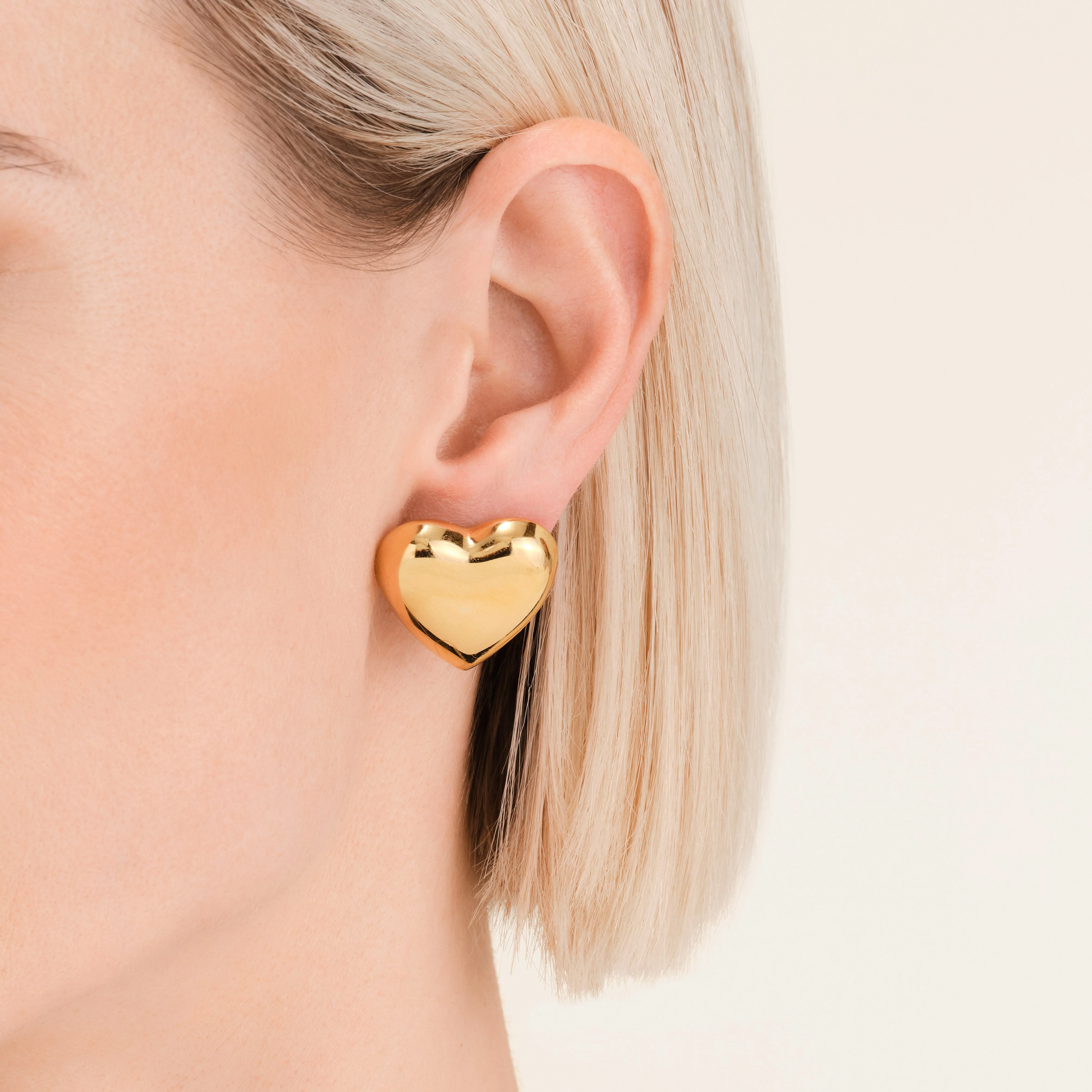 Puffy Heart Studs - Image 2