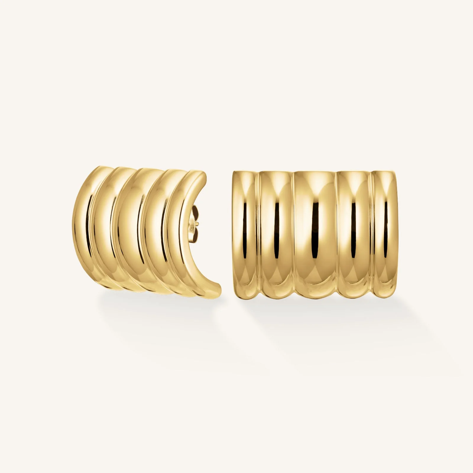 Ribbed Earrings