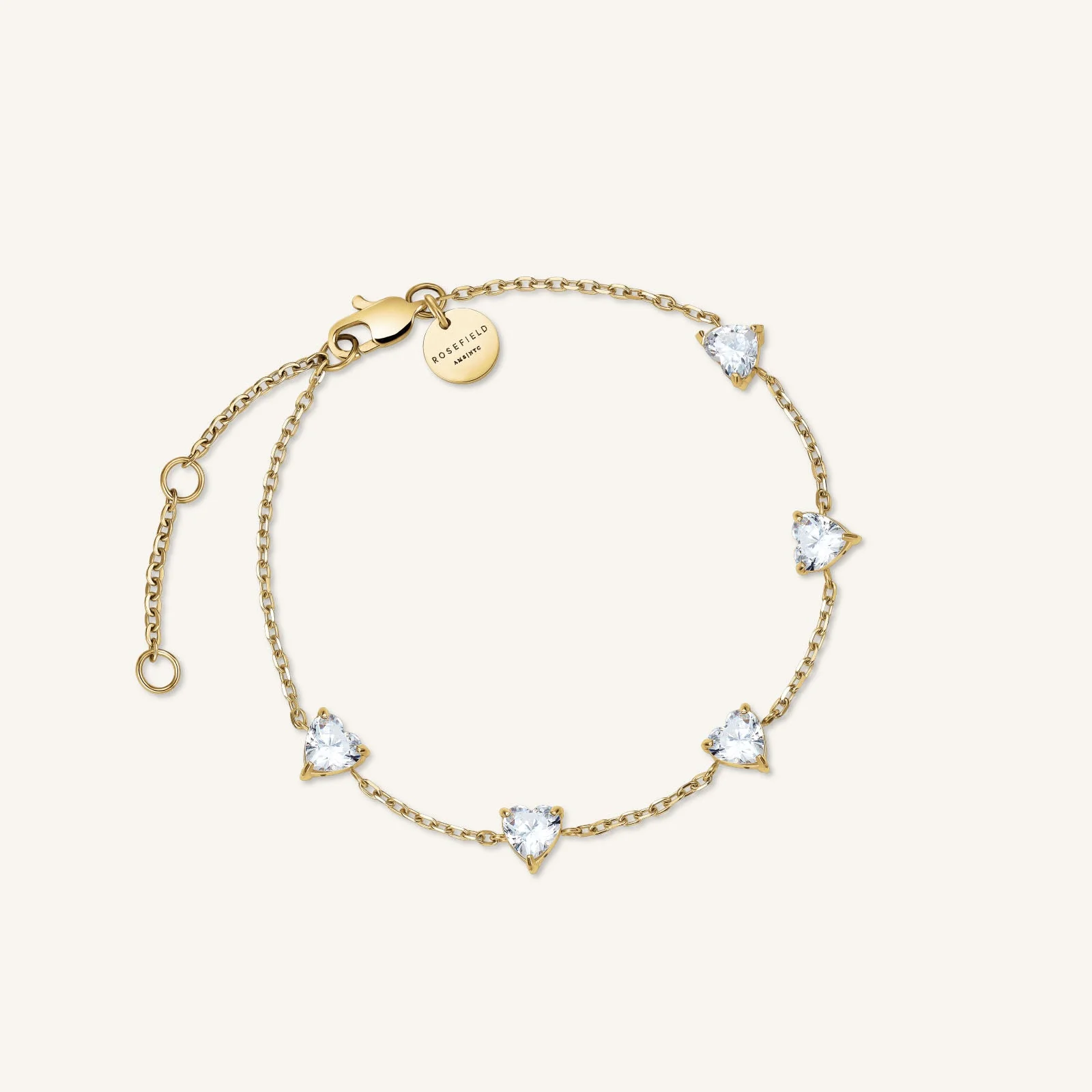 Row Hearts Bracelet