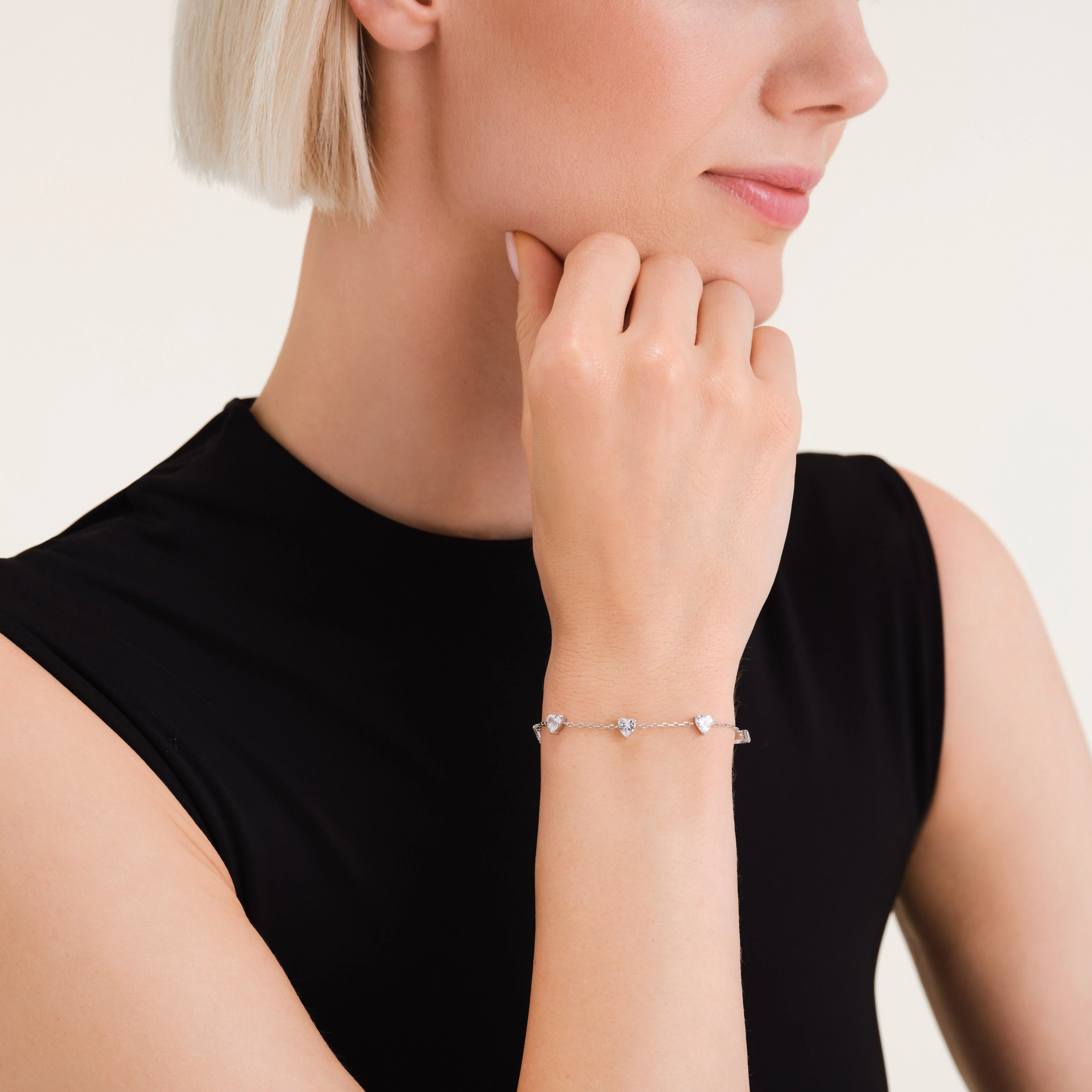 Row Hearts Bracelet - Image 6