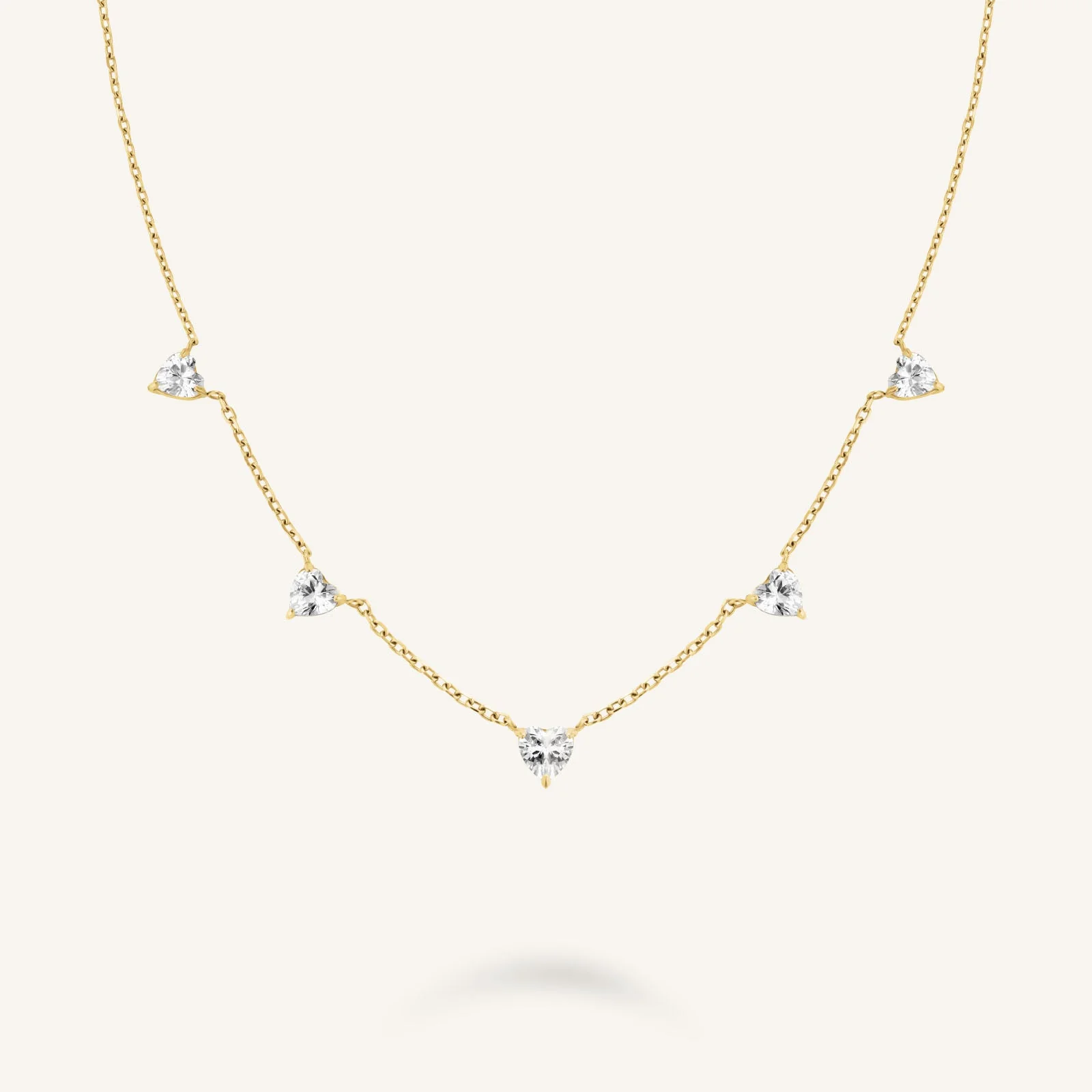 Row Hearts Necklace