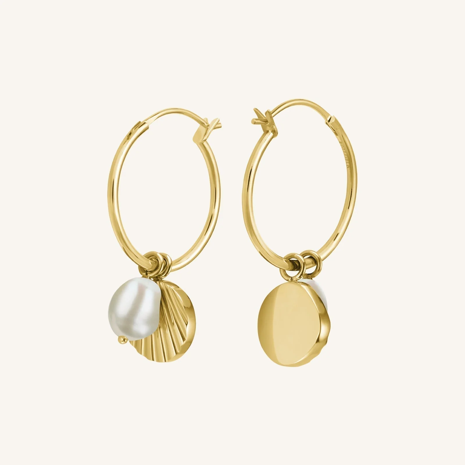 Shell and pearl hoops - Image 5