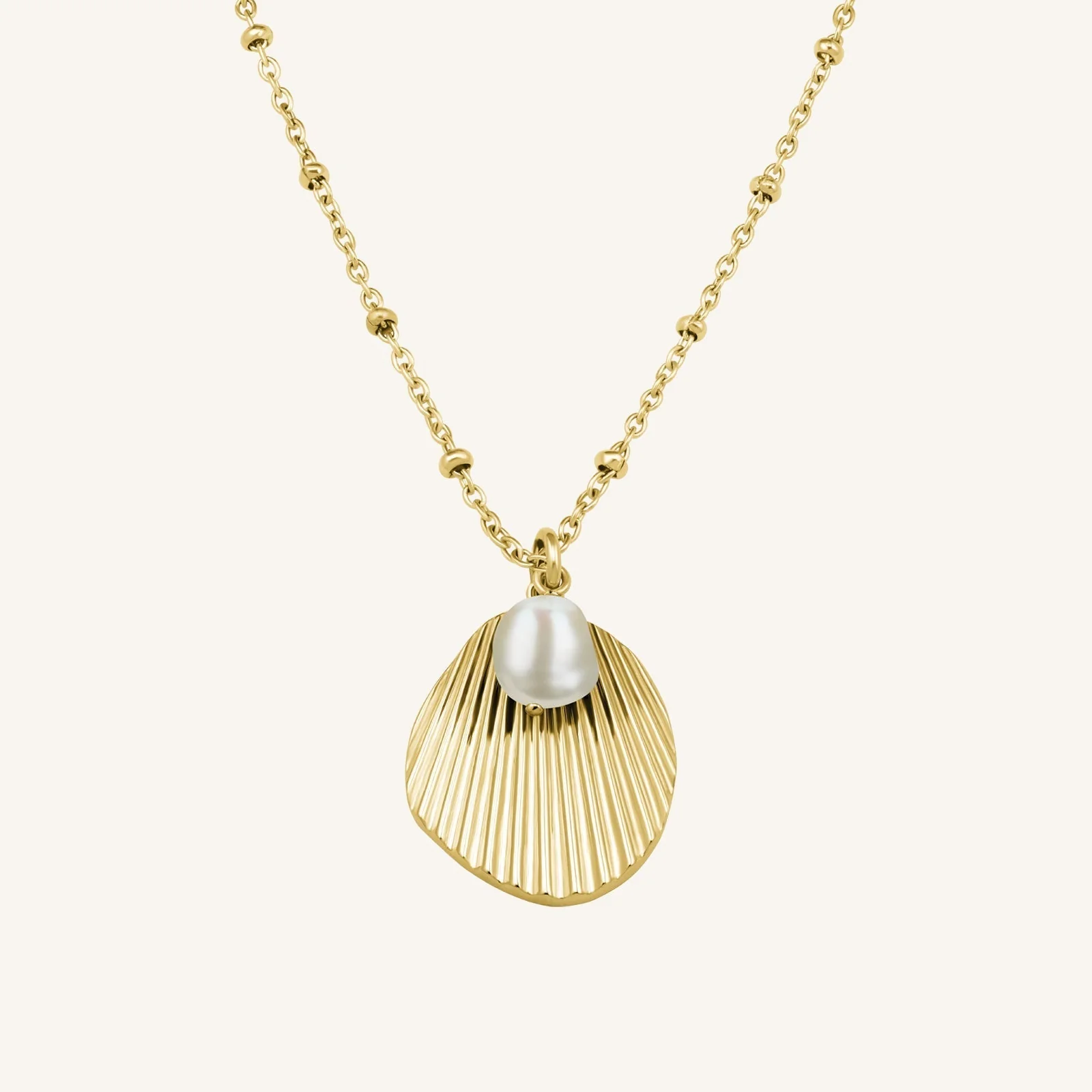 Shell and pearl necklace - Image 4