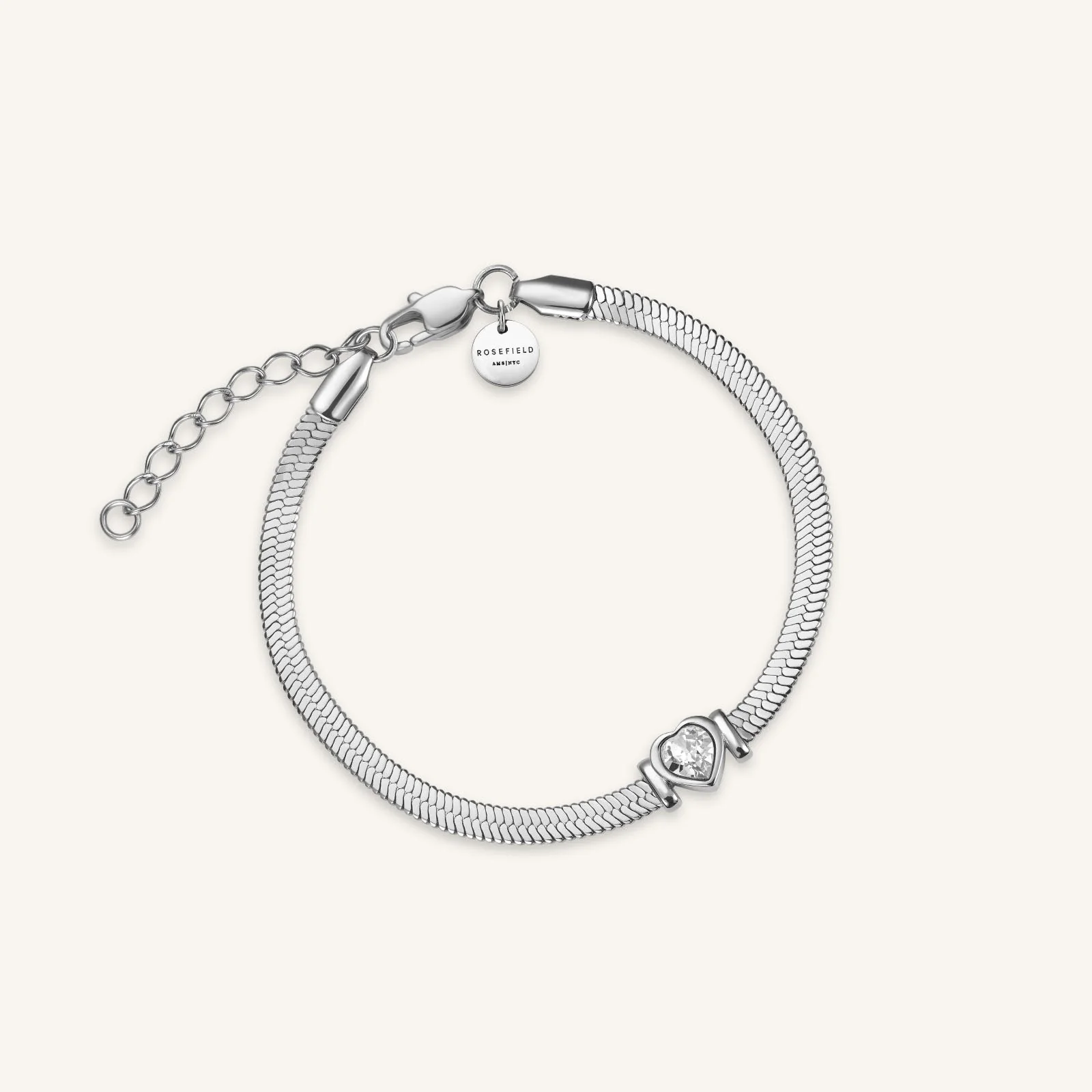 Snake Heart Bracelet Silver