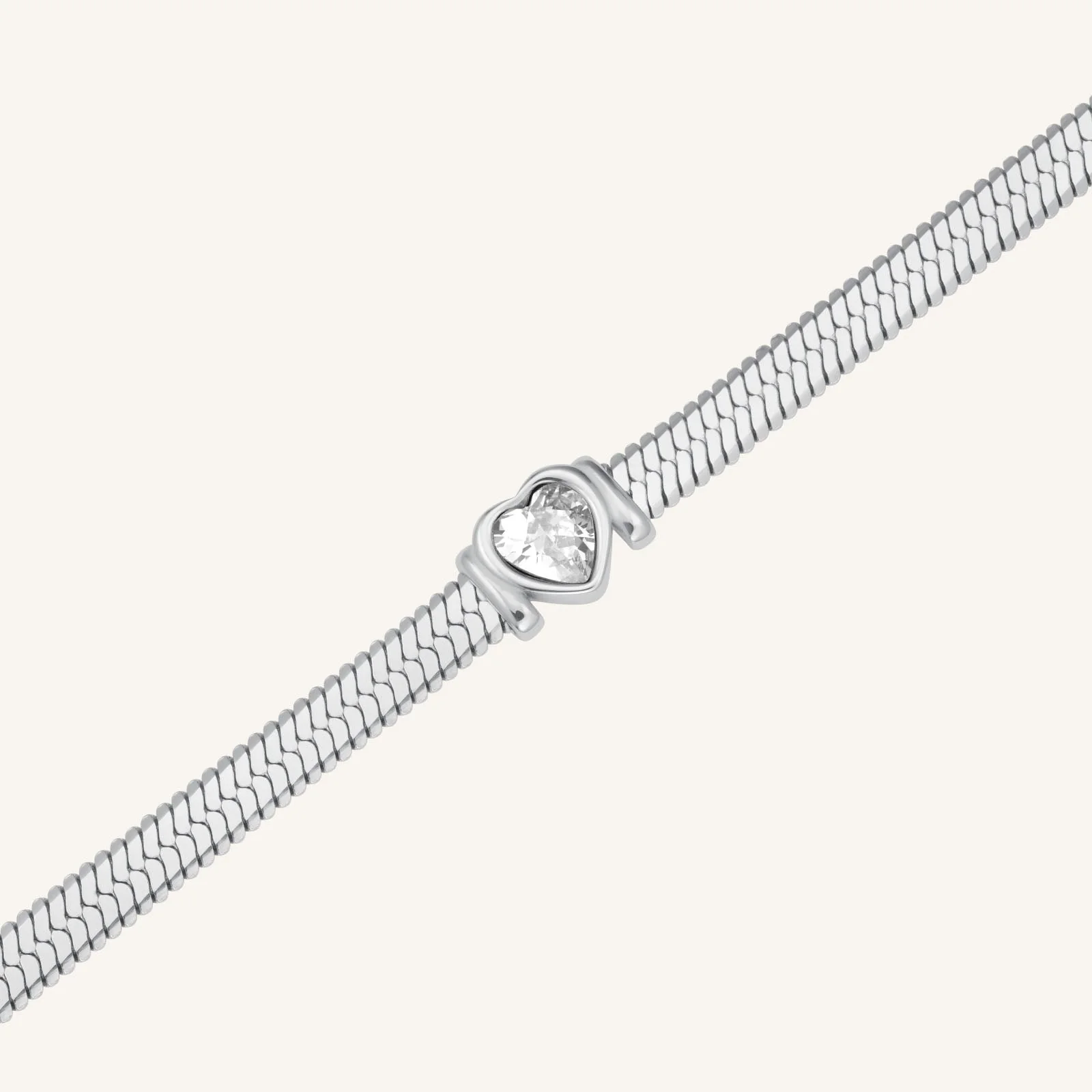 Snake Heart Choker Silver - Image 4