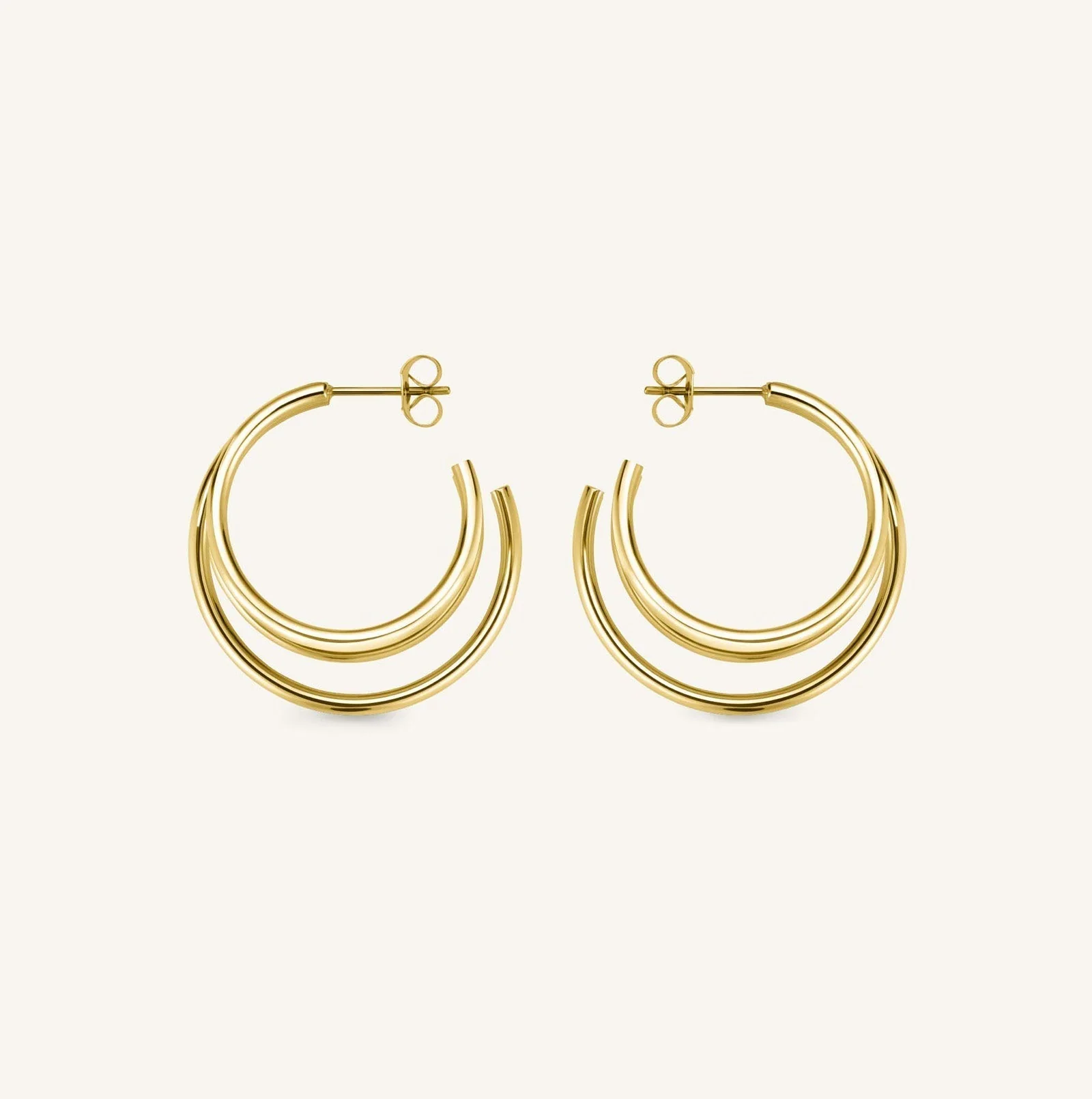 Triple Hoop Gold - Image 3